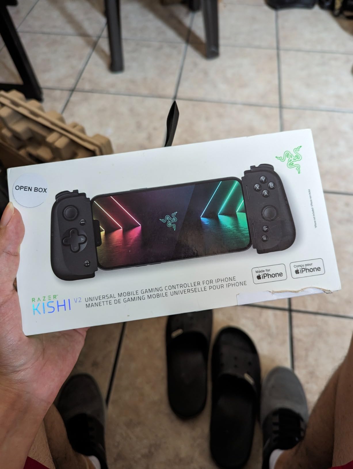 Razer Kishi V2 Mobile Gaming Controller for iPhone (Lightning): Console Quality Controls - Universal Fit w/ Extendable Bridge - Stream PC, Xbox, PlayStation Games - Customizable Triggers - Ergonomic customer photo 1