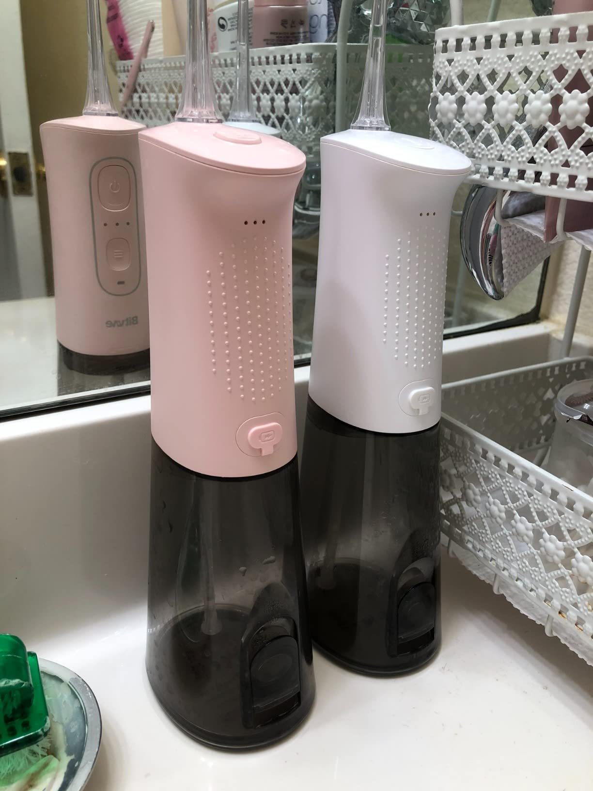 Bitvae Water Dental Flosser Teeth Picks, Cordless Portable Oral Irrigator, Powerful and Rechargeable Oral Irrigator, Brace Care, IPX7 Waterproof Water Dental Picks for Cleaning, Quartz Pink customer photo 1