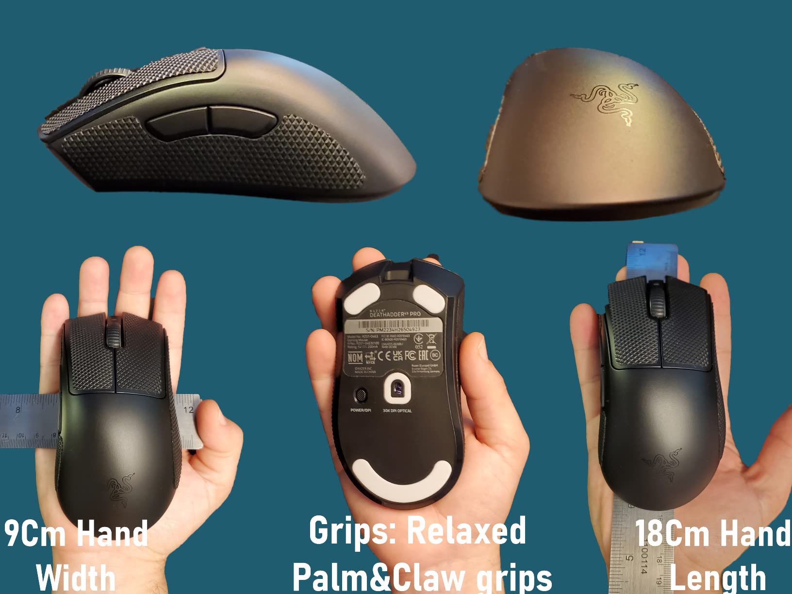 Razer DeathAdder V3 Pro Wireless Gaming Mouse, 63g, 90 Hr Battery, Black customer photo 1