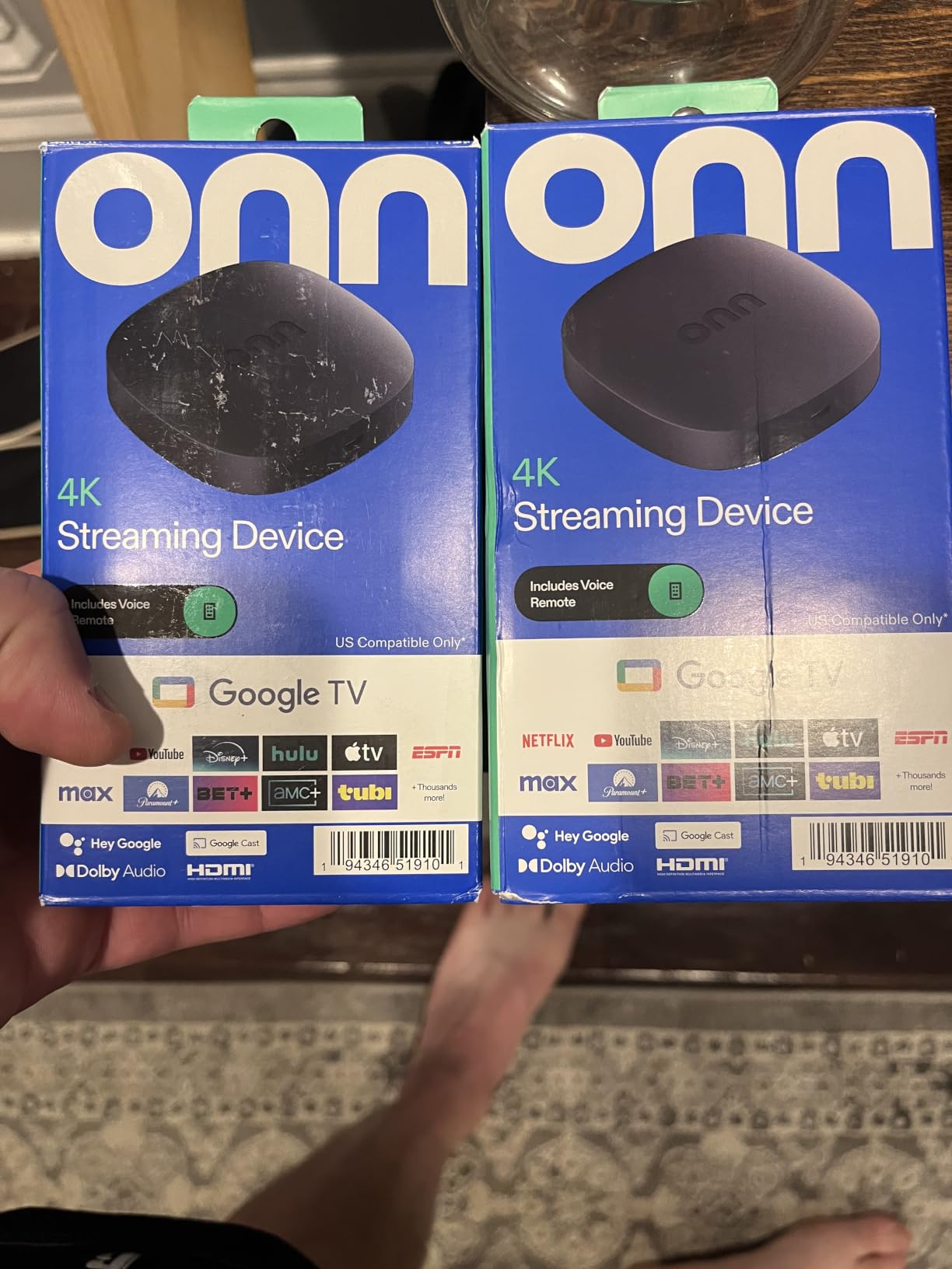 ONN Android TV 4K UHD Streaming Device with Voice Remote Control Google Assistant & High Speed HDMI Cable (100026240) Black customer photo 1