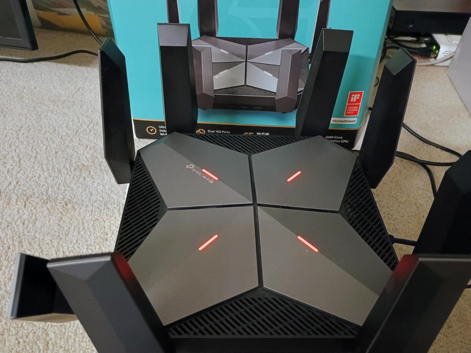 TP-Link AXE16000 Quad-Band WiFi 6E Router (Archer AXE300) customer photo 1