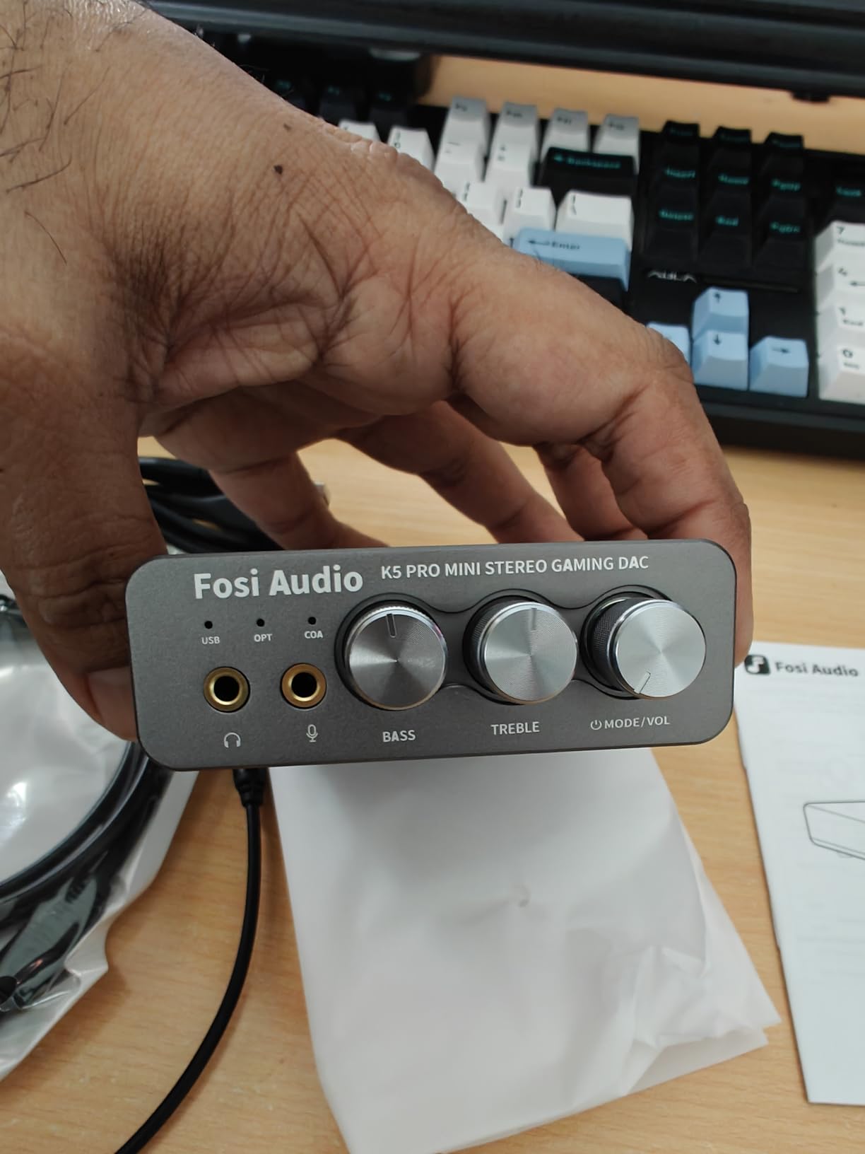 Fosi Audio K5 Pro Gaming DAC Headphone Amplifier Mini Hi-Fi Stereo Digital-to-Analog Audio Converter USB Type C/Optical/Coaxial to RCA/3.5MM AUX for PS5/PC/MAC/Computer customer photo 2