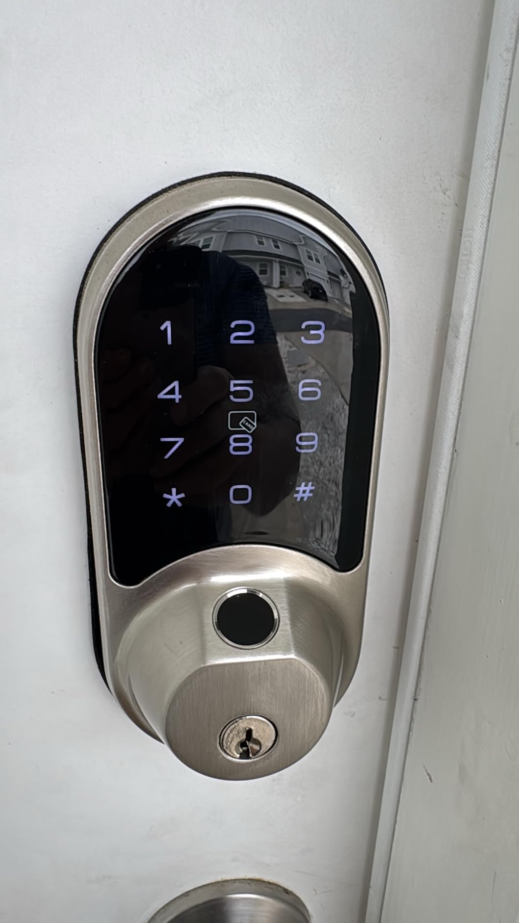 Veise RZ07 Fingerprint Smart Door Lock Deadbolt, App Control, Satin Nickel customer photo 2