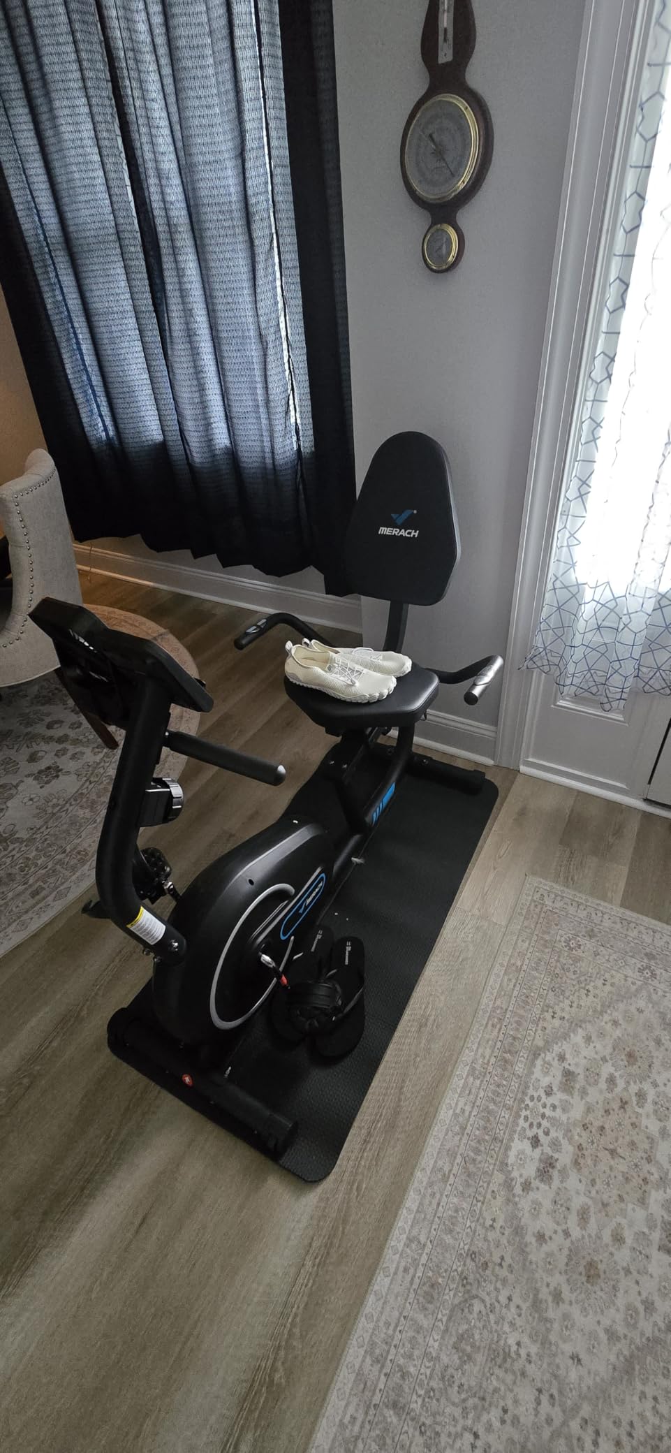 MERACH Recumbent Exercise Bikes for Home with Smart Bluetooth Equipment App customer photo 2