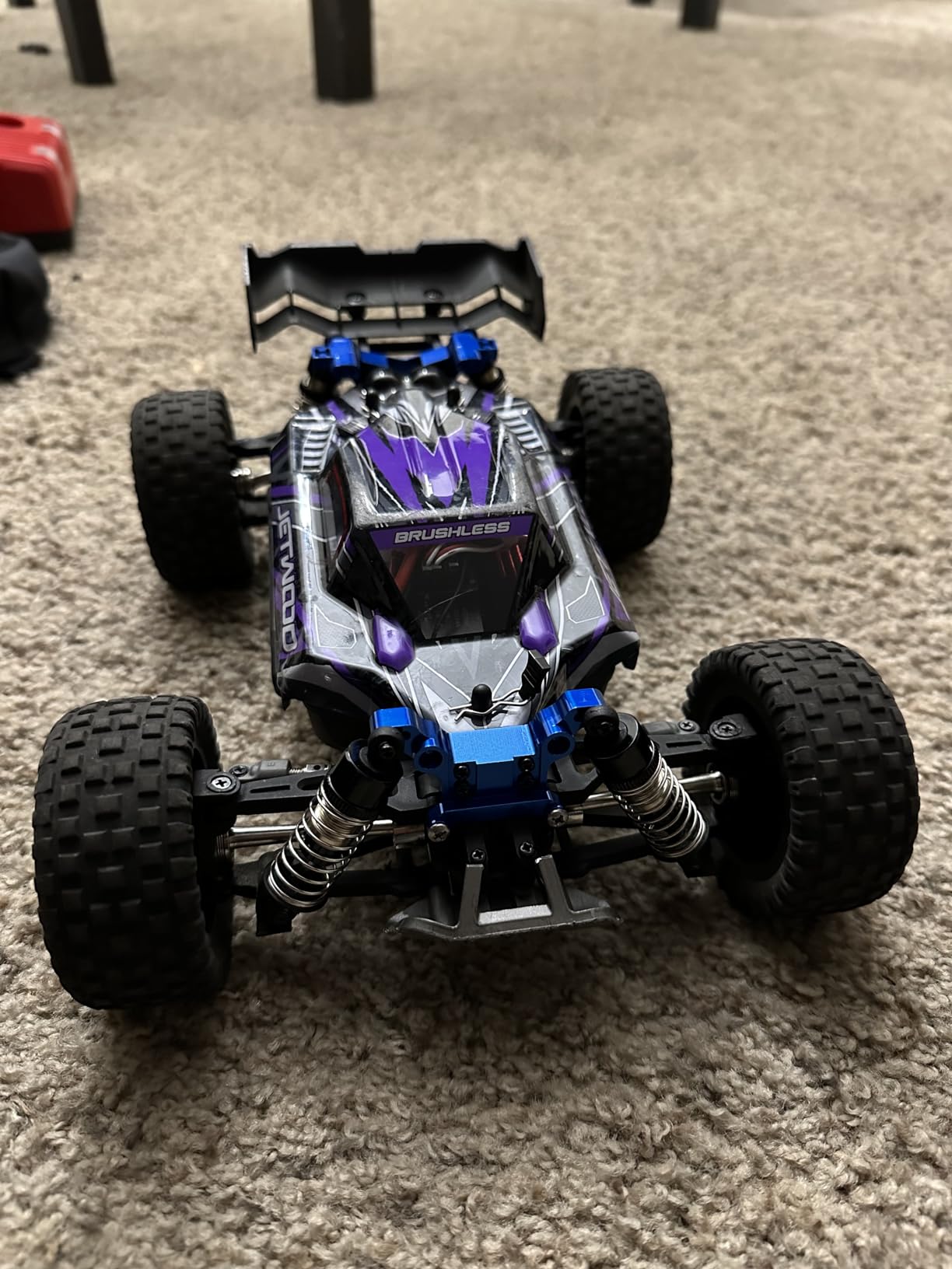 Jetwood 1:16 Fast RC Car, Brushless 42MPH Remote Control Car for Adults - High Speed 4WD RTR RC Truck with 2 LiPo Batteries & DIY Body, JC16EP Red customer photo 1