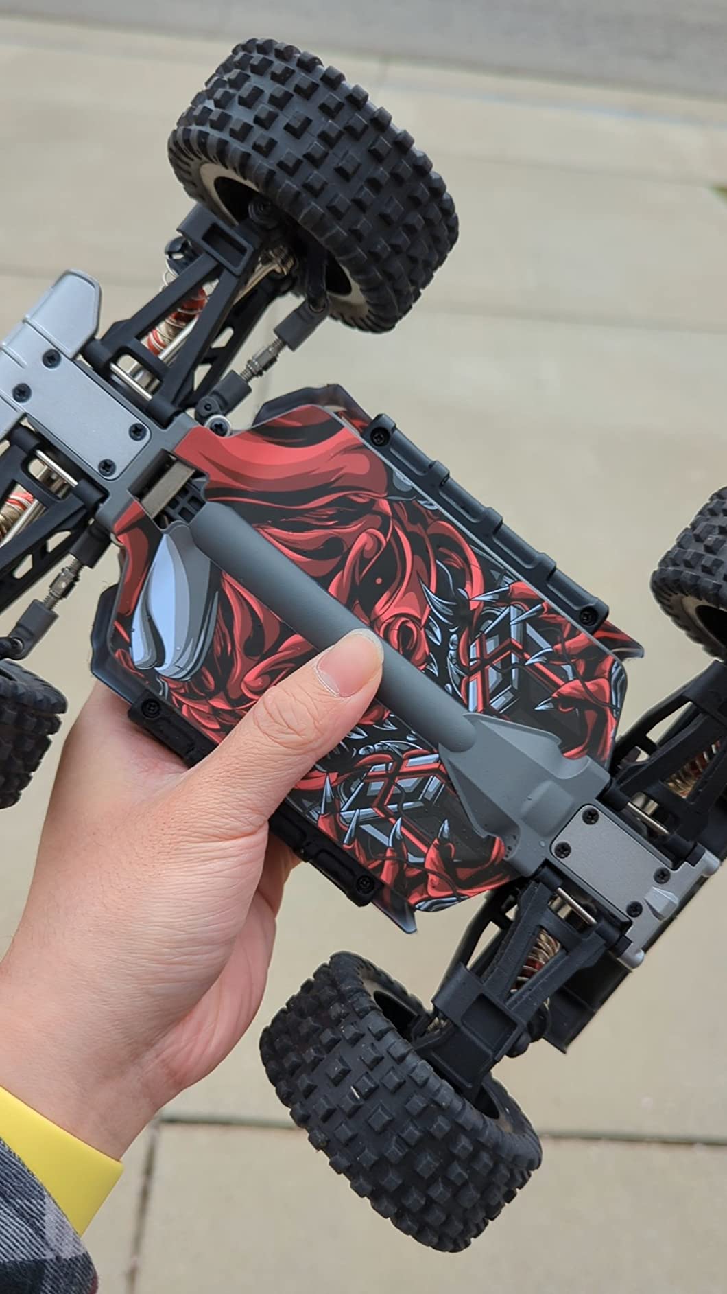 Jetwood 1:16 Fast RC Car, Brushless 42MPH Remote Control Car for Adults - High Speed 4WD RTR RC Truck with 2 LiPo Batteries & DIY Body, JC16EP Red customer photo 2