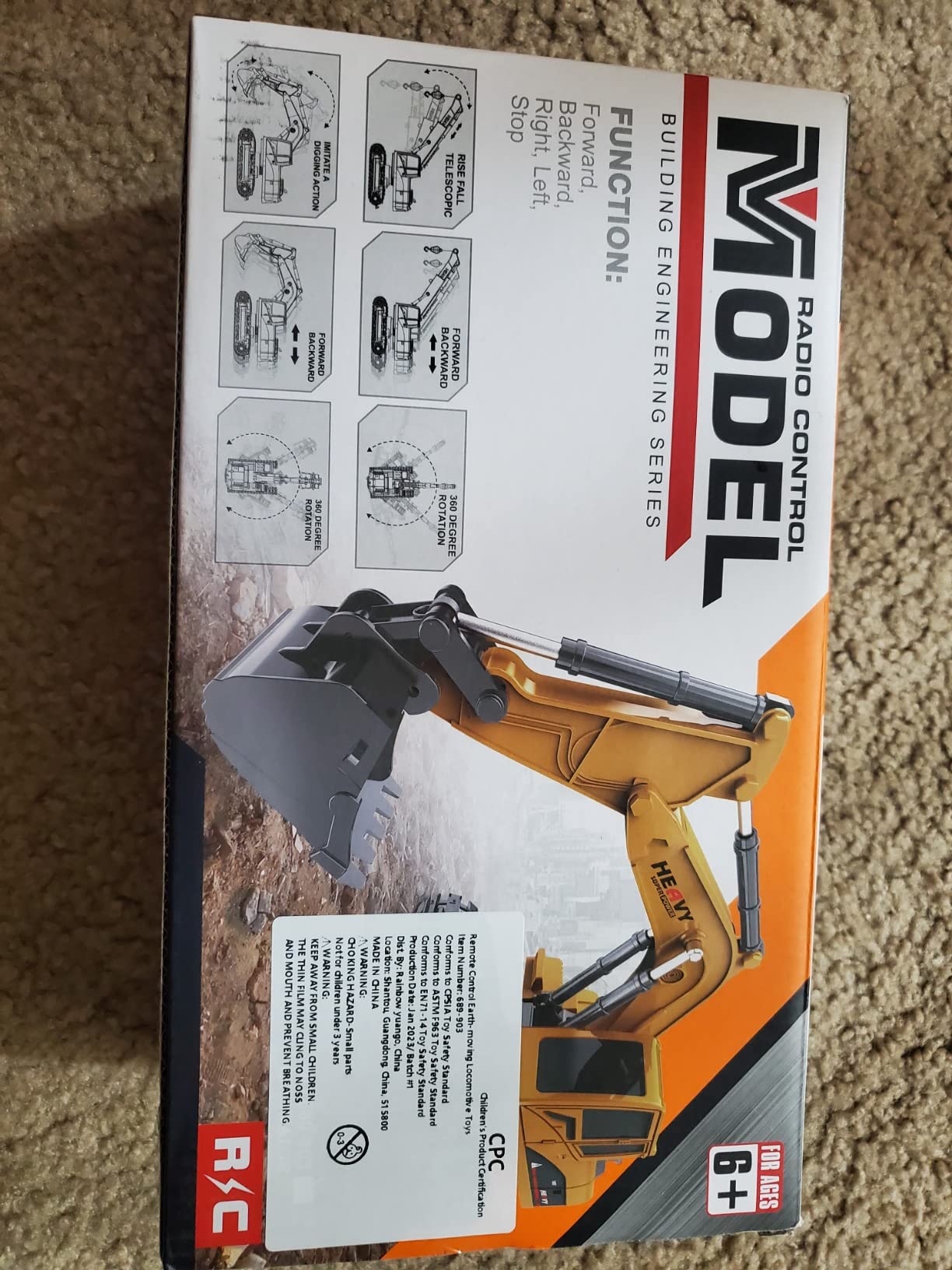 MQDMINI Construction Excavator - Toy Engineering Digger Truck, Remote Control Hydraulic Car for 6 7 8 9 Year Old Boys Girls, Educational Birthday Gifts for Kids 3 4 5 Years Old customer photo 2