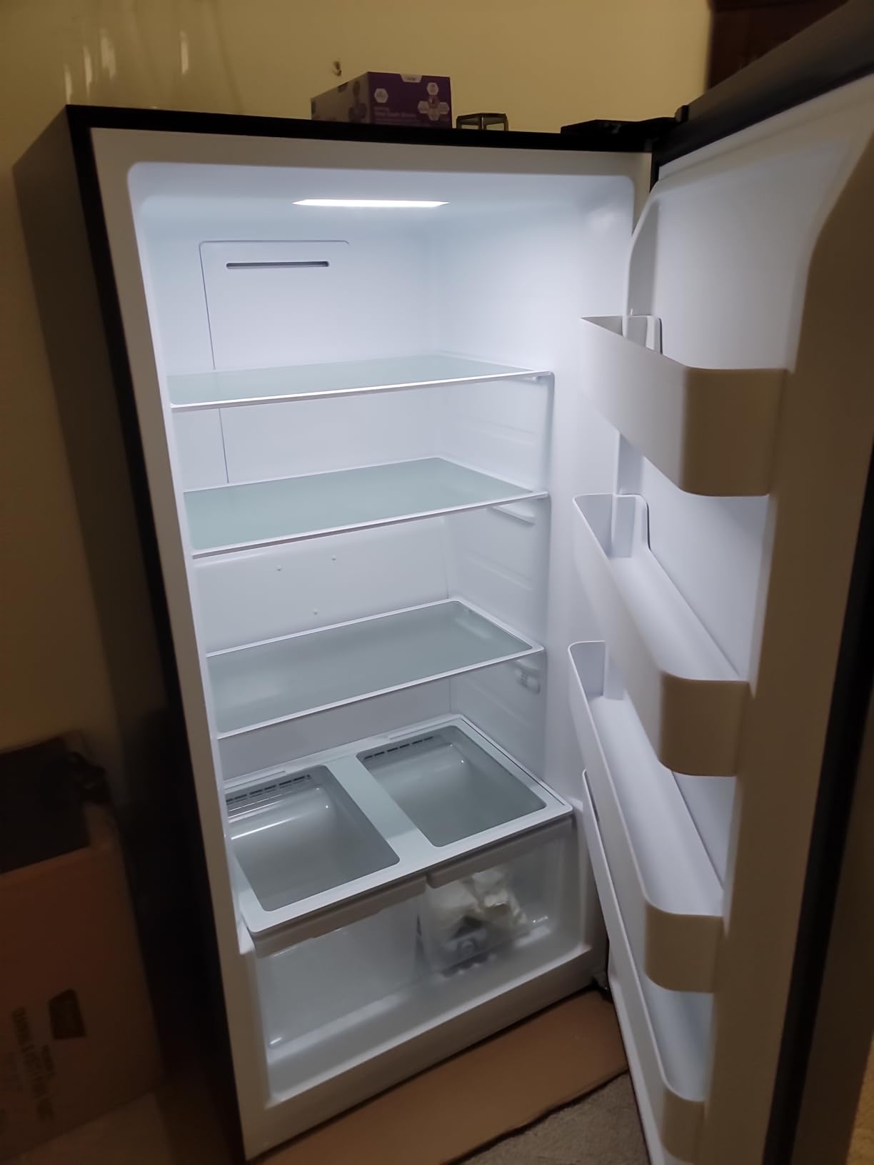 SMETA Upright Freezer 18 Cu ft Stand Up Convertible Freezers Refrigerator, Garage Ready Standing Frost-Free Freeerless Fridge with Tempered Glass Shelves SS customer photo 2