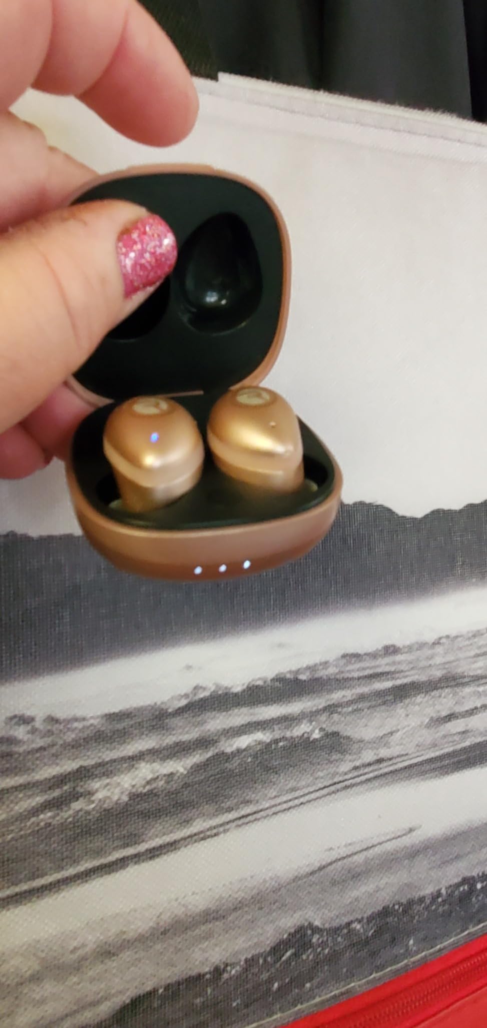 Raycon Fitness Bluetooth Wireless Earbuds + Microphone with Active Noise Canceling, Sweat & Water-Resistant Earphones, Running Headphones, Ear Buds Wireless Bluetooth 56 Hours Playtime (Blue) customer photo 2