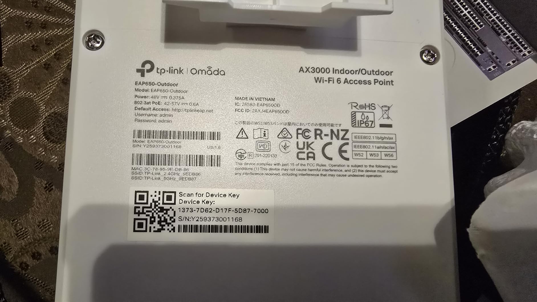 Omada EAP650-Outdoor, Long Range Outdoor Access Point WiFi 6 AX3000 customer photo 1