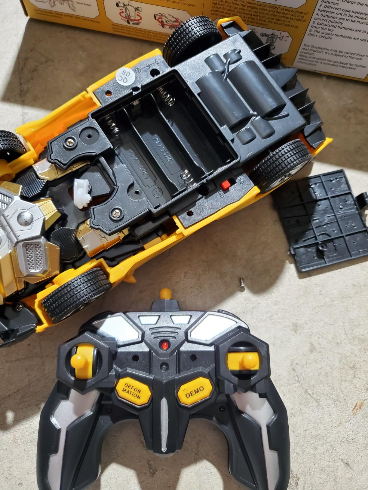 Transform Remote Control Car Toys for Boys 4-6, Drift RC Car Yellow customer photo 1