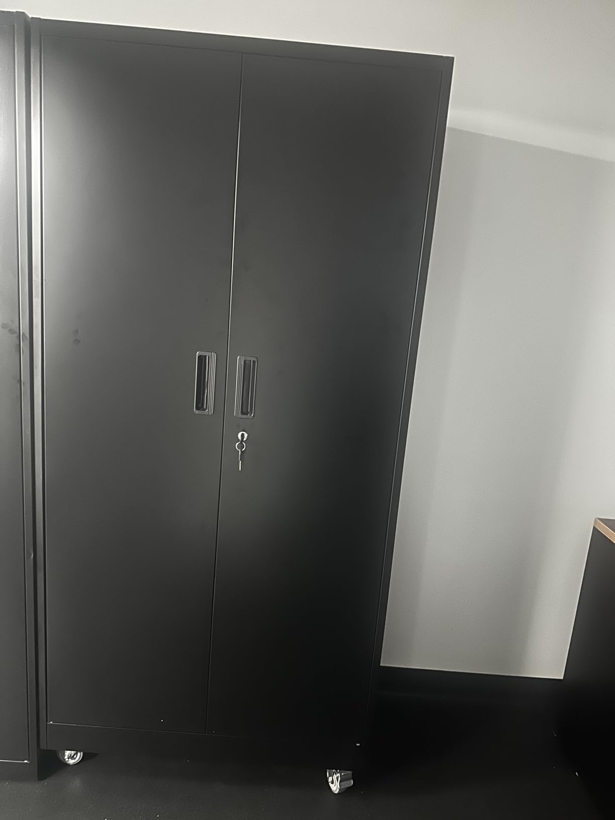 Metal Garage Storage Cabinet with Wheels and Pegboard Doors customer photo 2