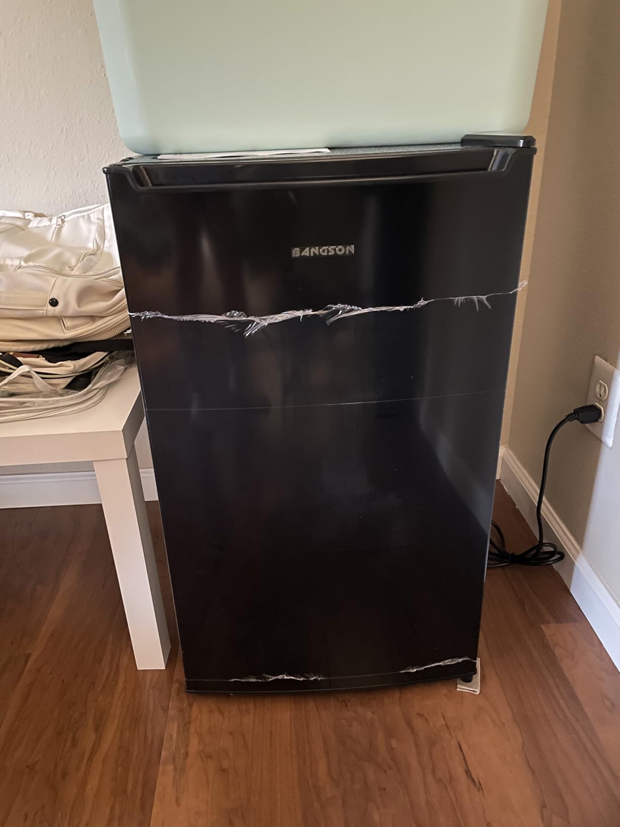 BANGSON 1.1 Cu.ft Upright Mini Freezer for Dorms Apartment, Silver customer photo 2