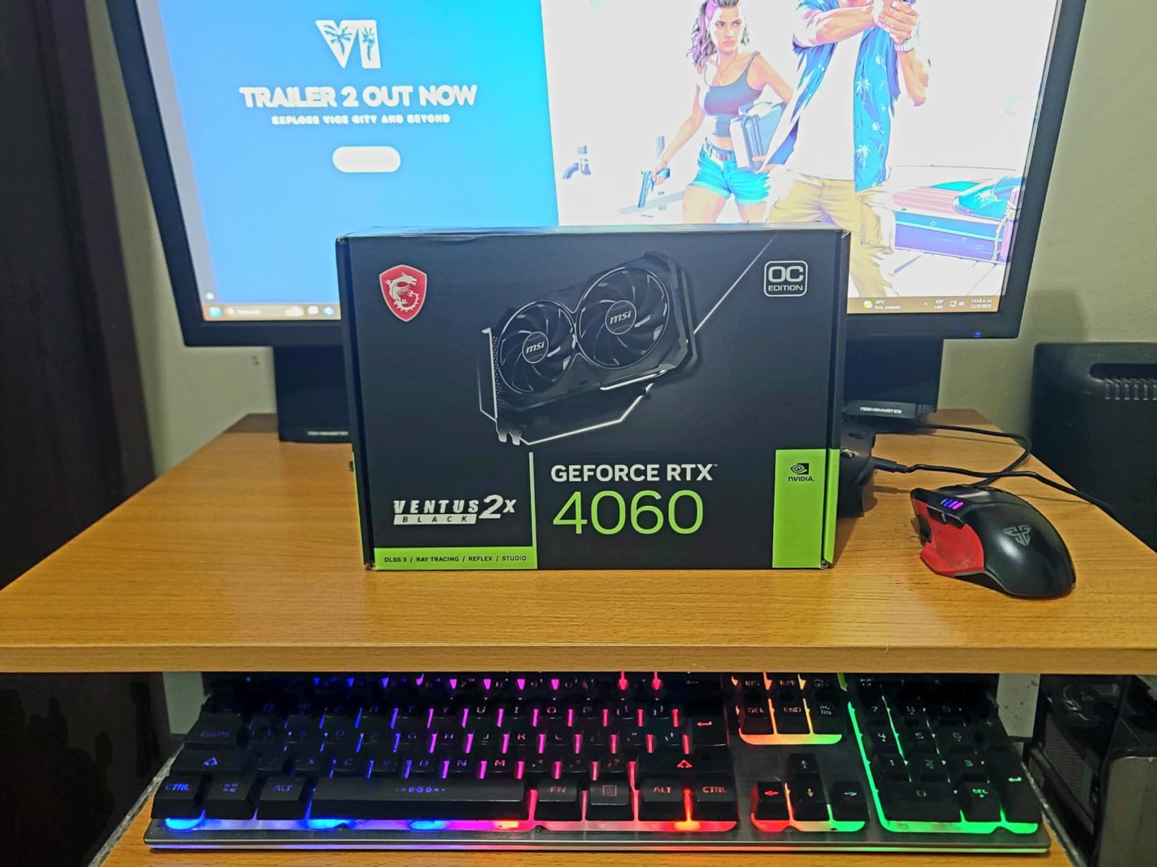 MSI GeForce RTX 4060 Ventus 2X Black 8G OC Gaming Graphics Card - 8GB GDDR6X, PCI Express Gen 4, 128-bit, 3X DP v 1.4a, HDMI 2.1a (Supports 4K & 8K HDR) customer photo 2