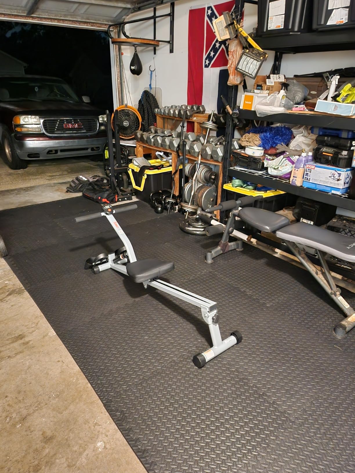 Sunny Health & Fitness Compact Hydraulic Rower with 12-Level Resistance customer photo 1