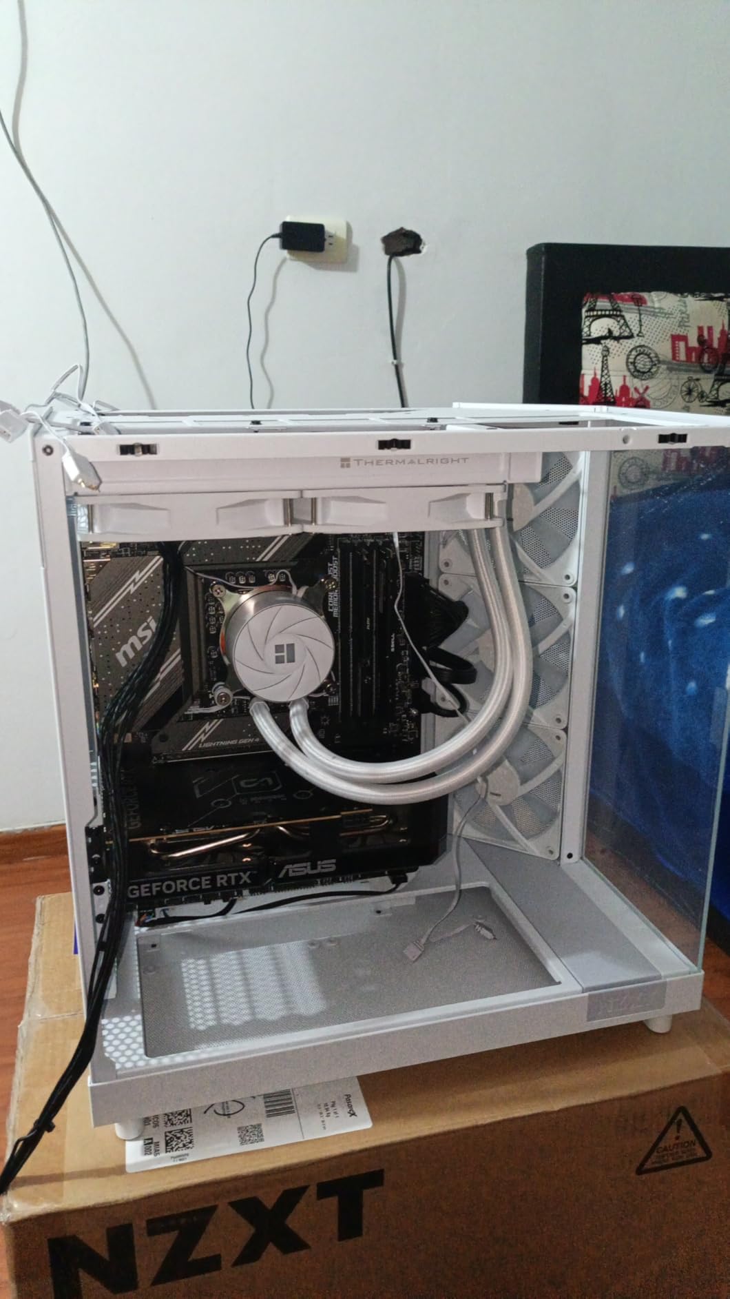 NZXT H6 Flow RGB Mid-Tower Airflow Case with 3 RGB Fans, Panoramic Glass Panels, and Cable Management - White customer photo 2