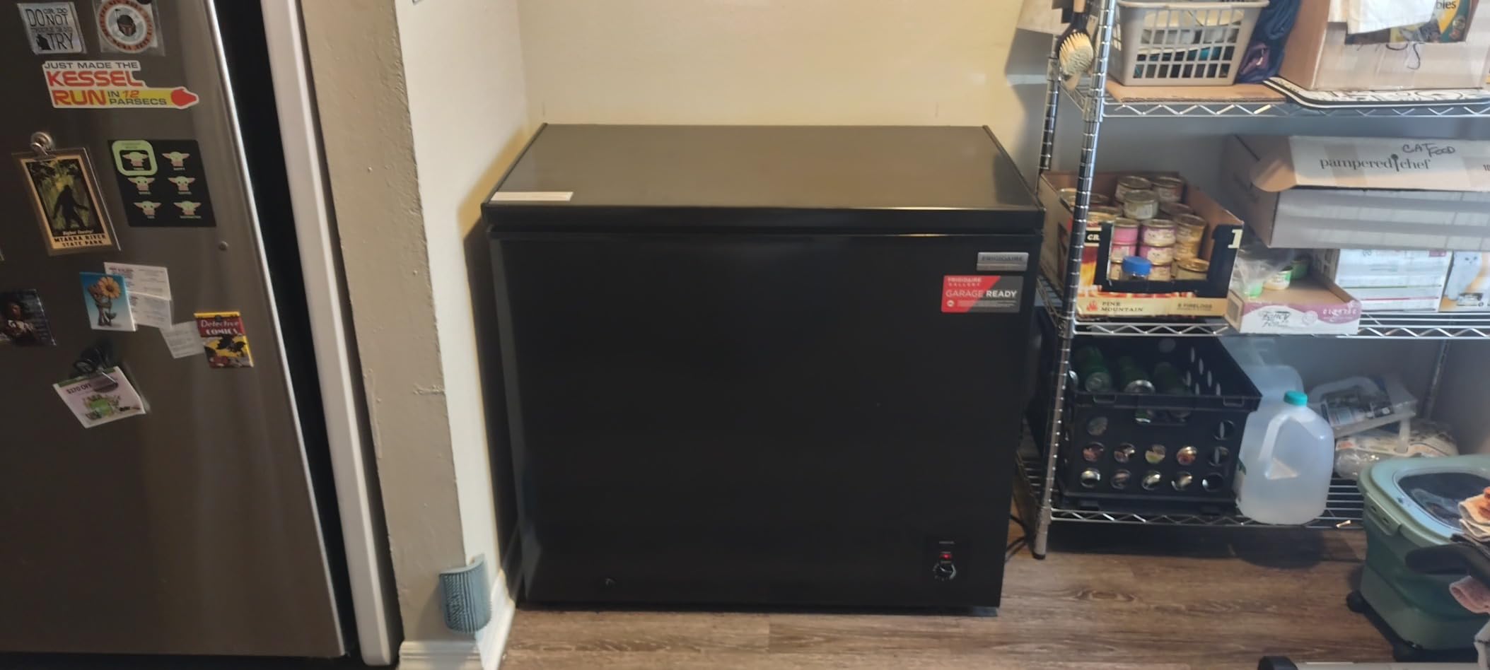 FRIGIDAIRE EFRF5003-BLACK Chest Deep Freezer-Garage-Ready, 5.0 Cu. Ft. Capacity, Black-Adjustable Thermostat-Removable Vinyl Coated Wire Basket-Easy Defrost Drain customer photo 2