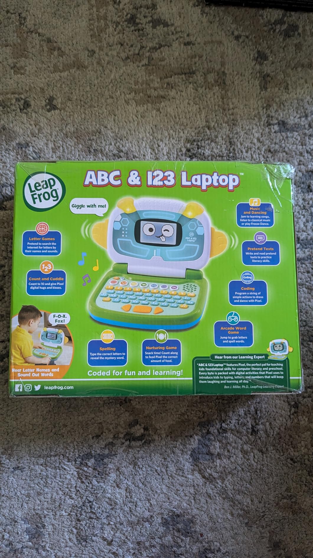 LeapFrog ABC and 123 Laptop for Preschoolers Ages 3-7 Years, Green customer photo 1