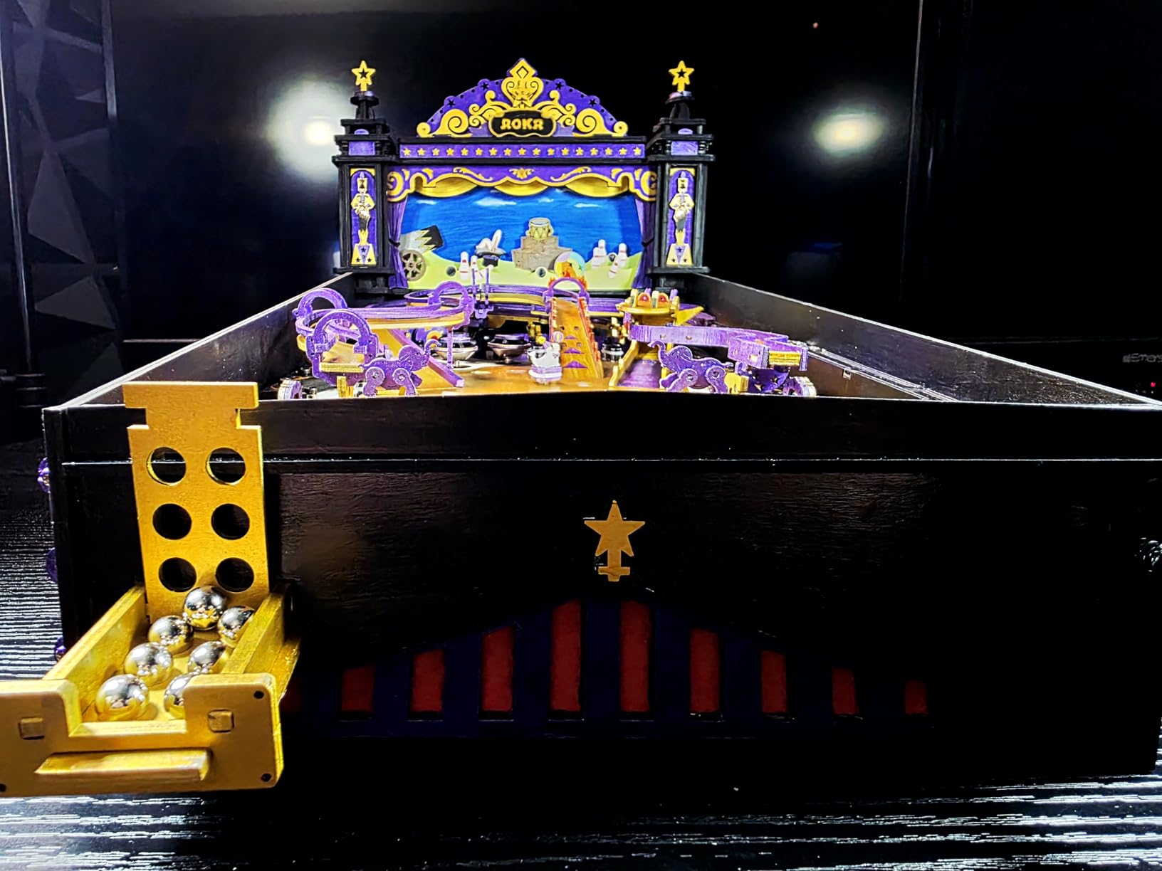 ROBOTIME Pinball Machince EG01 - Wooden Puzzles for Adults Miniature Pinball 3D Puzzle customer photo 2
