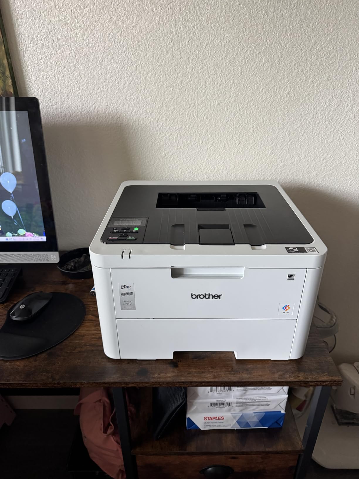 Brother Color Laser Printer with Wireless Printing Fast 19 PPM Output, Duplex Feature, Mobile Device Compatible, 250-Sheet Paper Tray for Professional Home Office Printing (HL-L3220CDW) customer photo 1