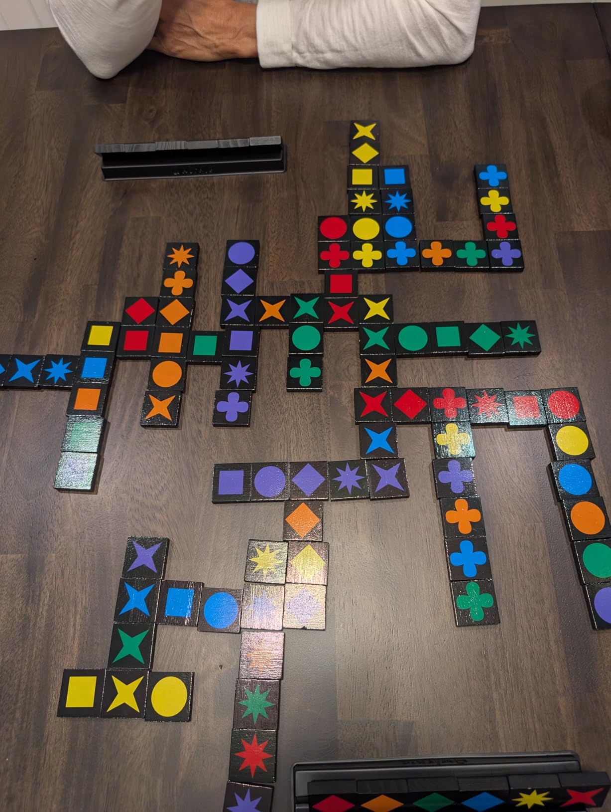 MindWare Qwirkle with Trays Strategy Board Game, 108 Wooden Tiles customer photo 2