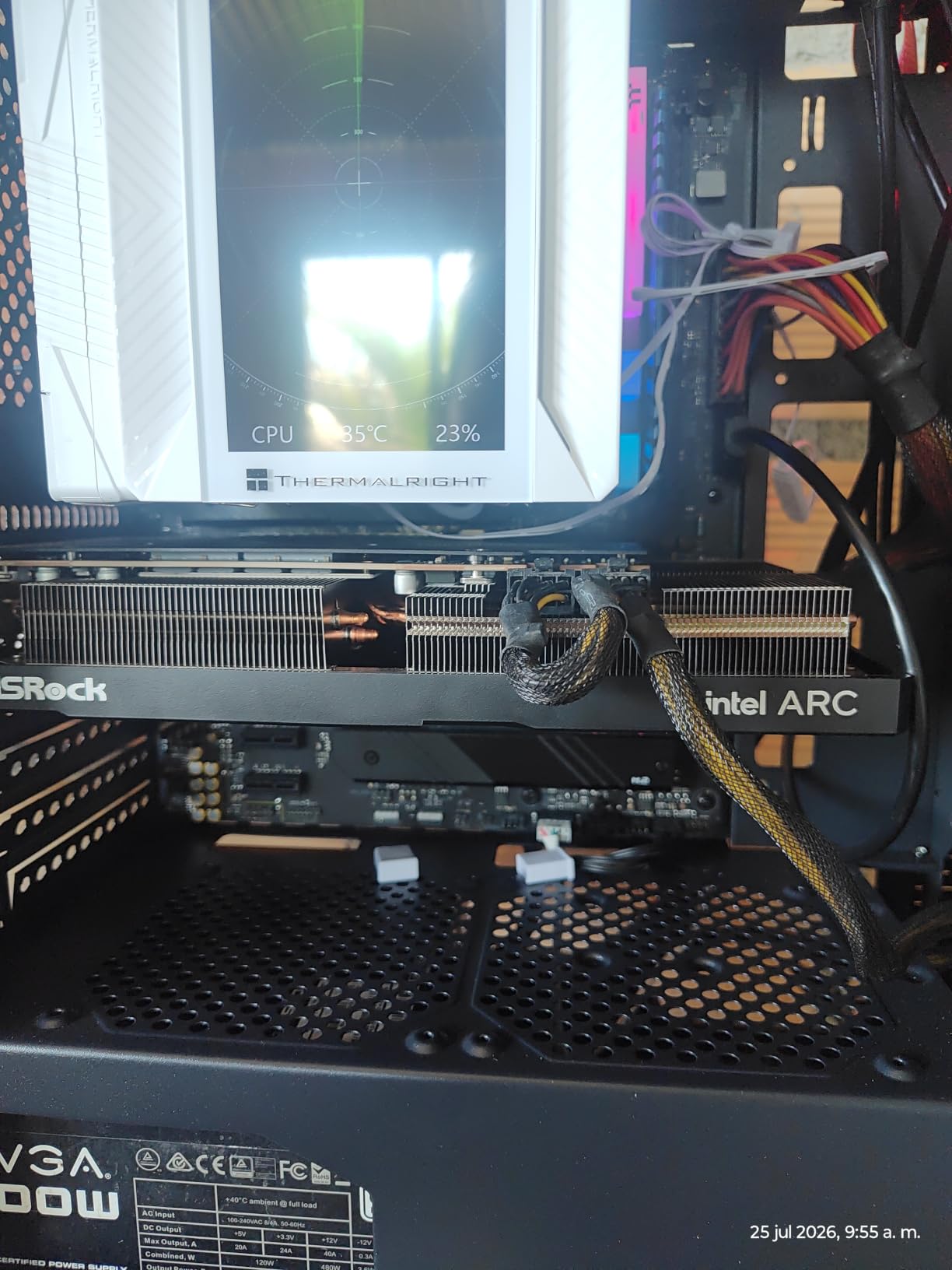 ASRock Intel Arc A580 Challenger 8GB OC Graphics Card, Intel Xe HPG Architecture, 8GB GDDR6, PCIe 4.0, Dual Fans, 0dB Silent Cooling, DisplayPort 2.0 customer photo 2