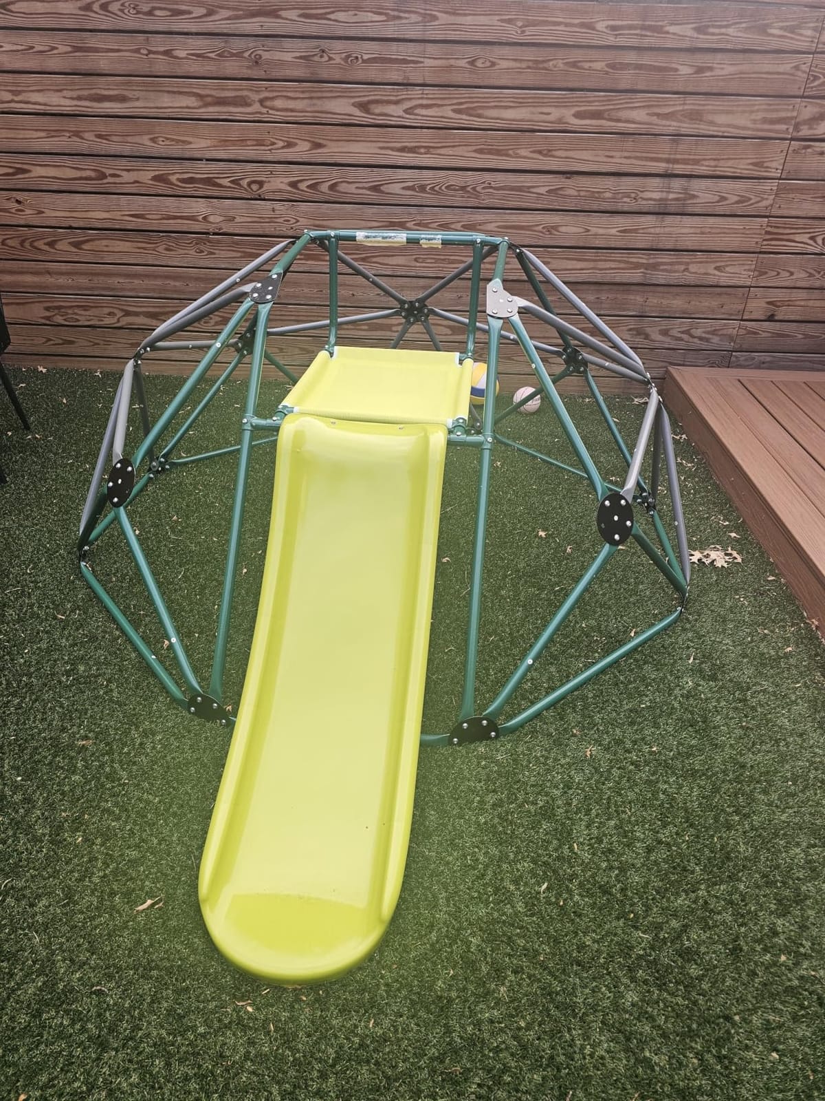 Costzon Kids Climbing Dome with Slide, 8FT Kids Jungle Gym Monkey Bar Climbing Toys for Outdoor, 2 in 1 Indoor Geometric Dome Climber Playground Set for 3-8 Boys Girls Toddlers Backyard Gift Present customer photo 1