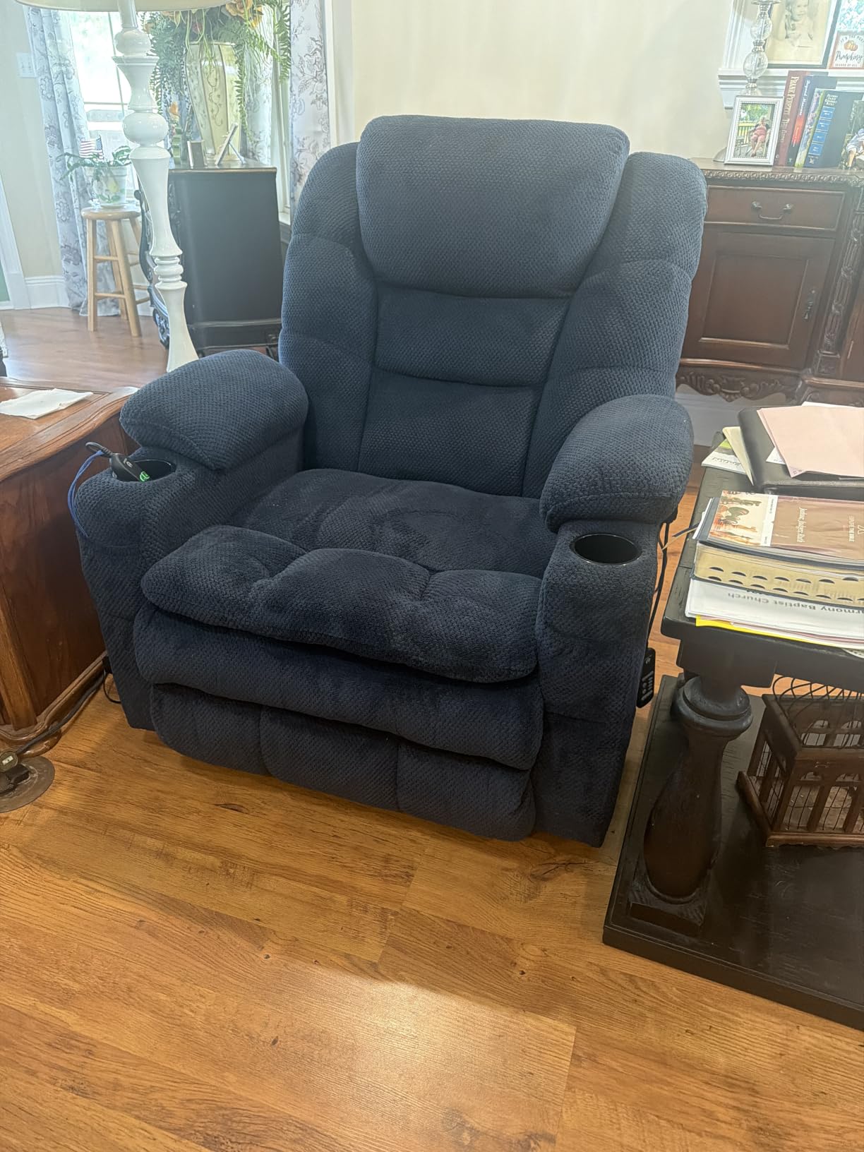 MCombo 3 Motor Power Lift Recliner, Heat and Massage, 7634, Large customer photo 1