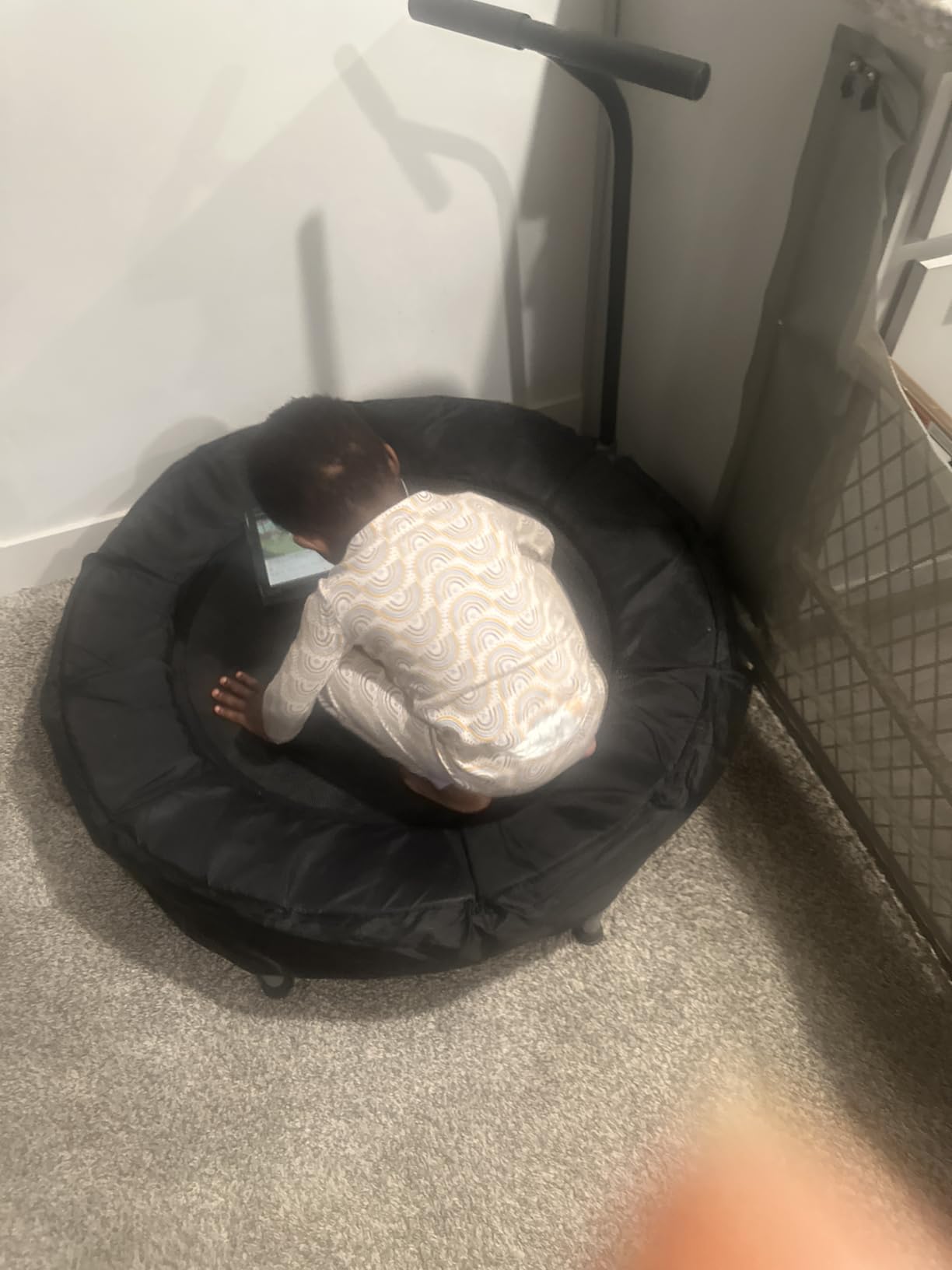 BCAN SP1 36'' Kids Toddler Trampoline Indoor, Foam Handle | FED Fitness customer photo 1