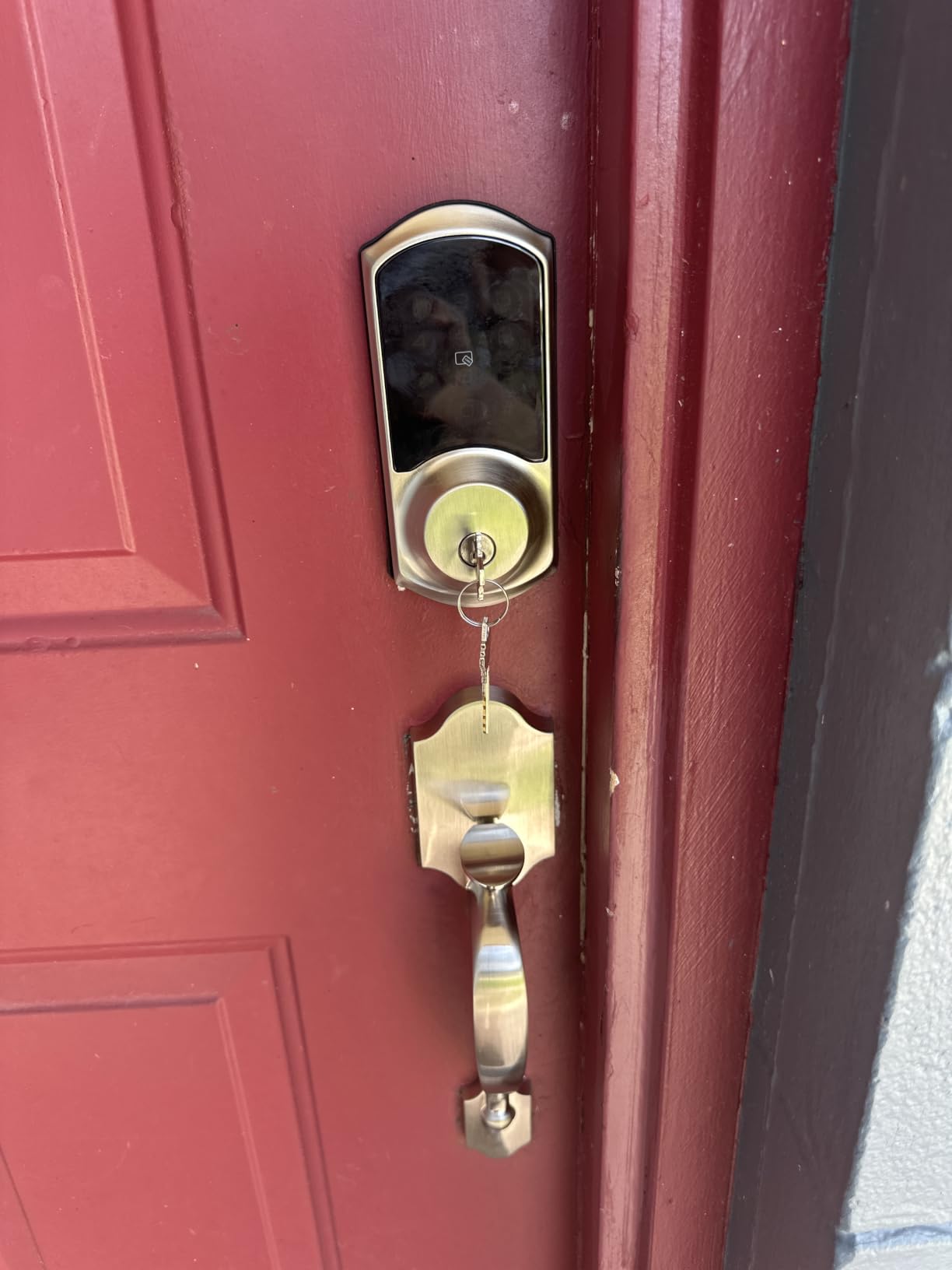 Veise VE06-H Smart Front Door Lock Handle Set, App Control, Matte Black customer photo 2