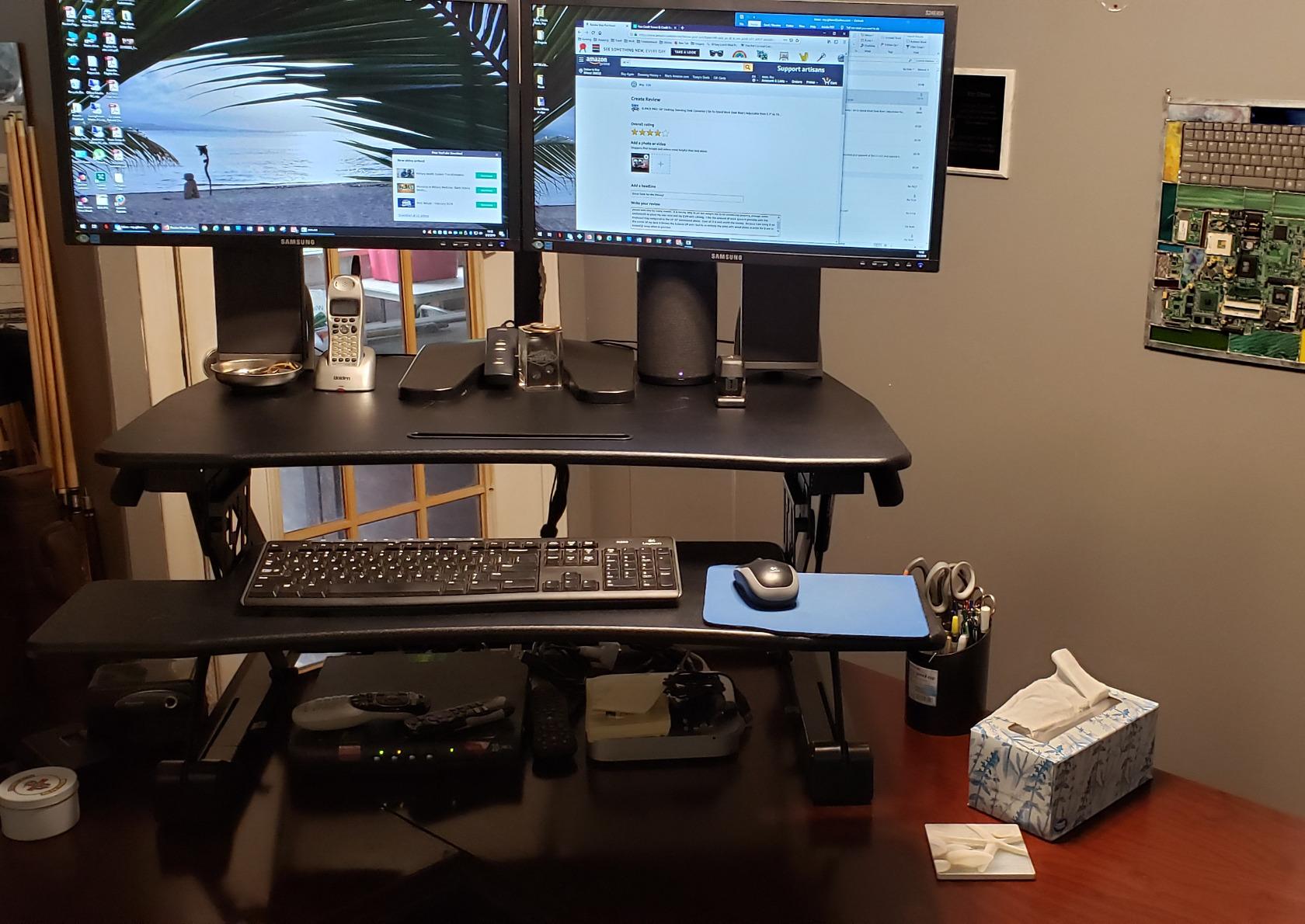 38 Inch Standing Desk Converter, Adjustable Height customer photo 2