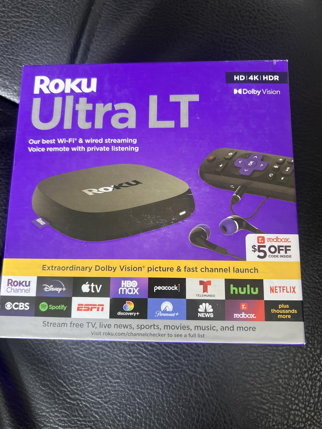 Roku Ultra LT Streaming Device 4K/HDR/Dolby Vision/Dual-Band Wi-Fi with Roku Voice Remote and HDMI Cable, with MTC HDMI Cable and USB Extension Cord customer photo 1