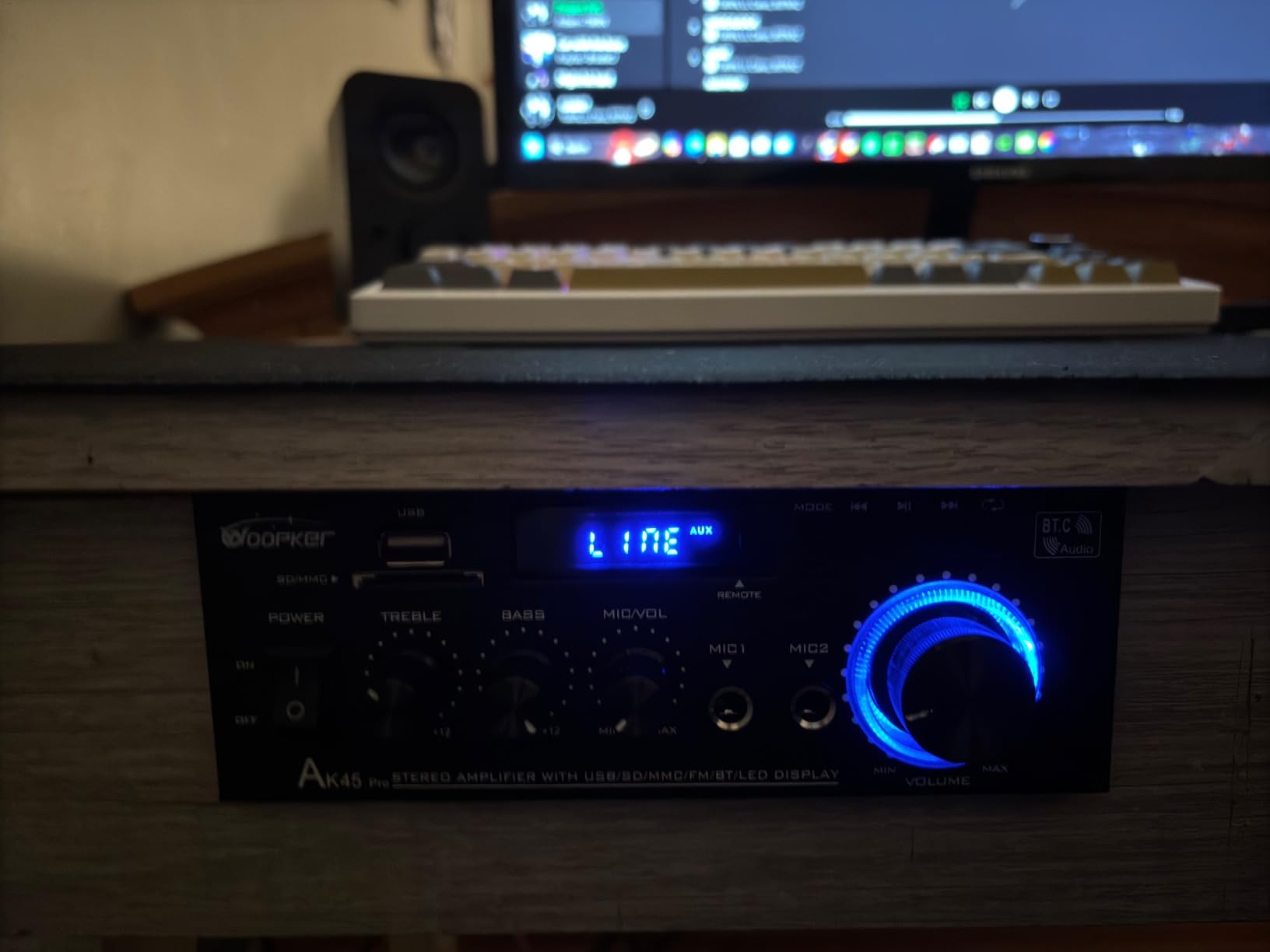 WOOPKER AK45Pro Stereo Audio Amplifier,400W 2Channel Bluetooth 5.0 customer photo 1