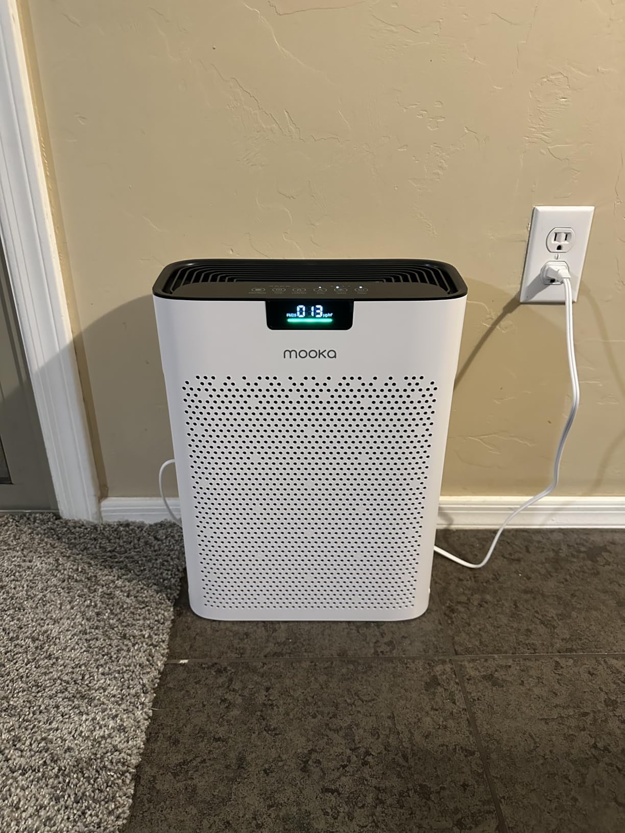 MOOKA Air Purifier for Home Bedroom Large Room 2200 Ft², HEPA Filter, White customer photo 2