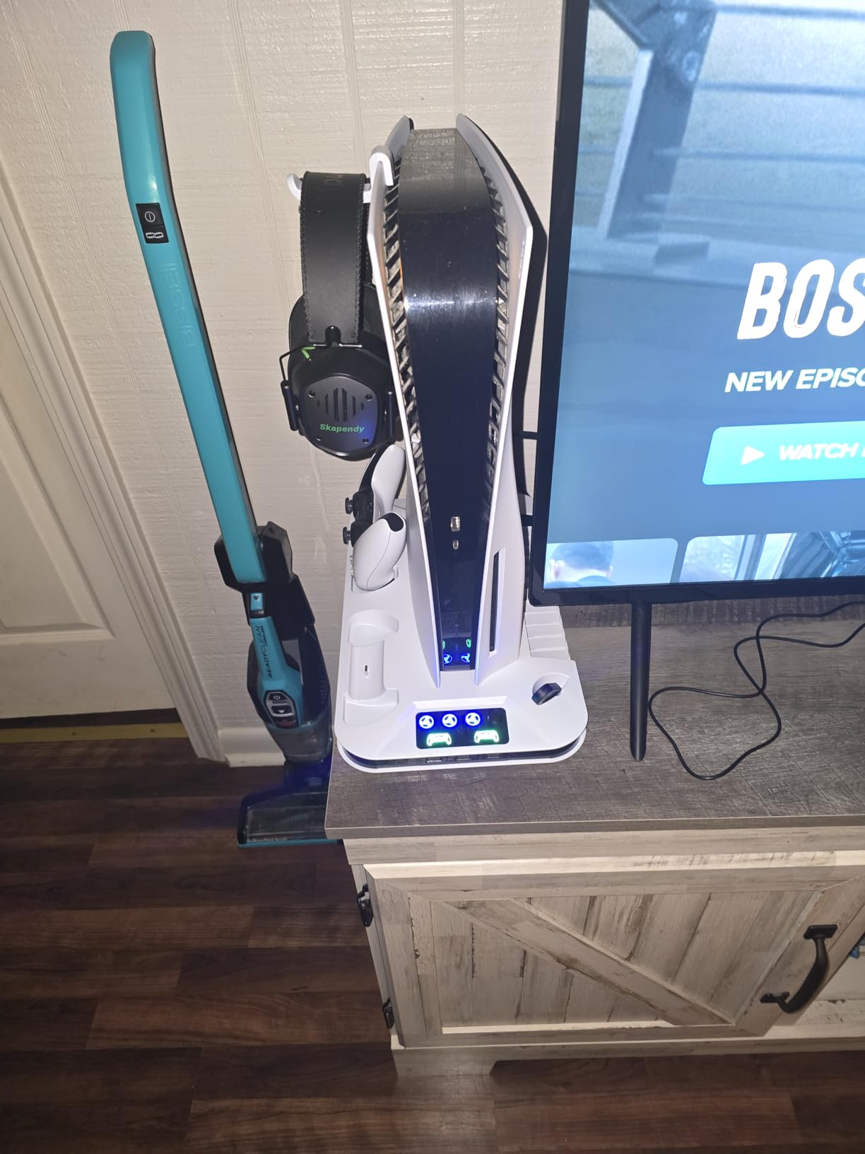 PS5/Slim/Pro Cooling Station with Controller Charging Station for Playstation 5 Slim&Standard&Pro Disc/Digital Console, PS5 Pro Stand Cooler Accessories Incl Cooling Fan/3 USB Hubs customer photo 2