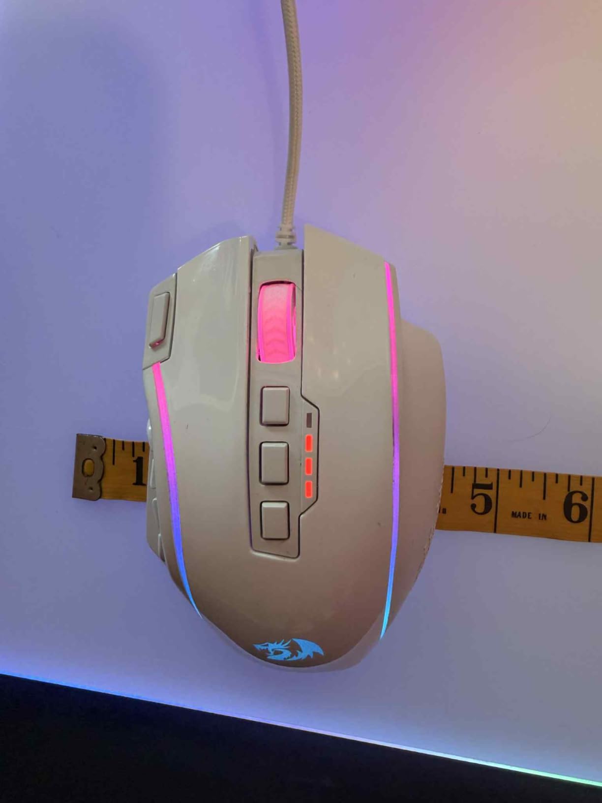 Redragon Gaming Mouse, MMO Mouse Gaming UP 12400 DPI, 19 Macro Programmable Buttons, RGB Mouse with 12 Side Buttons, 8 * 2.4g Weight Tuning for PC Laptop MOBA FPS, M901K, Black customer photo 2