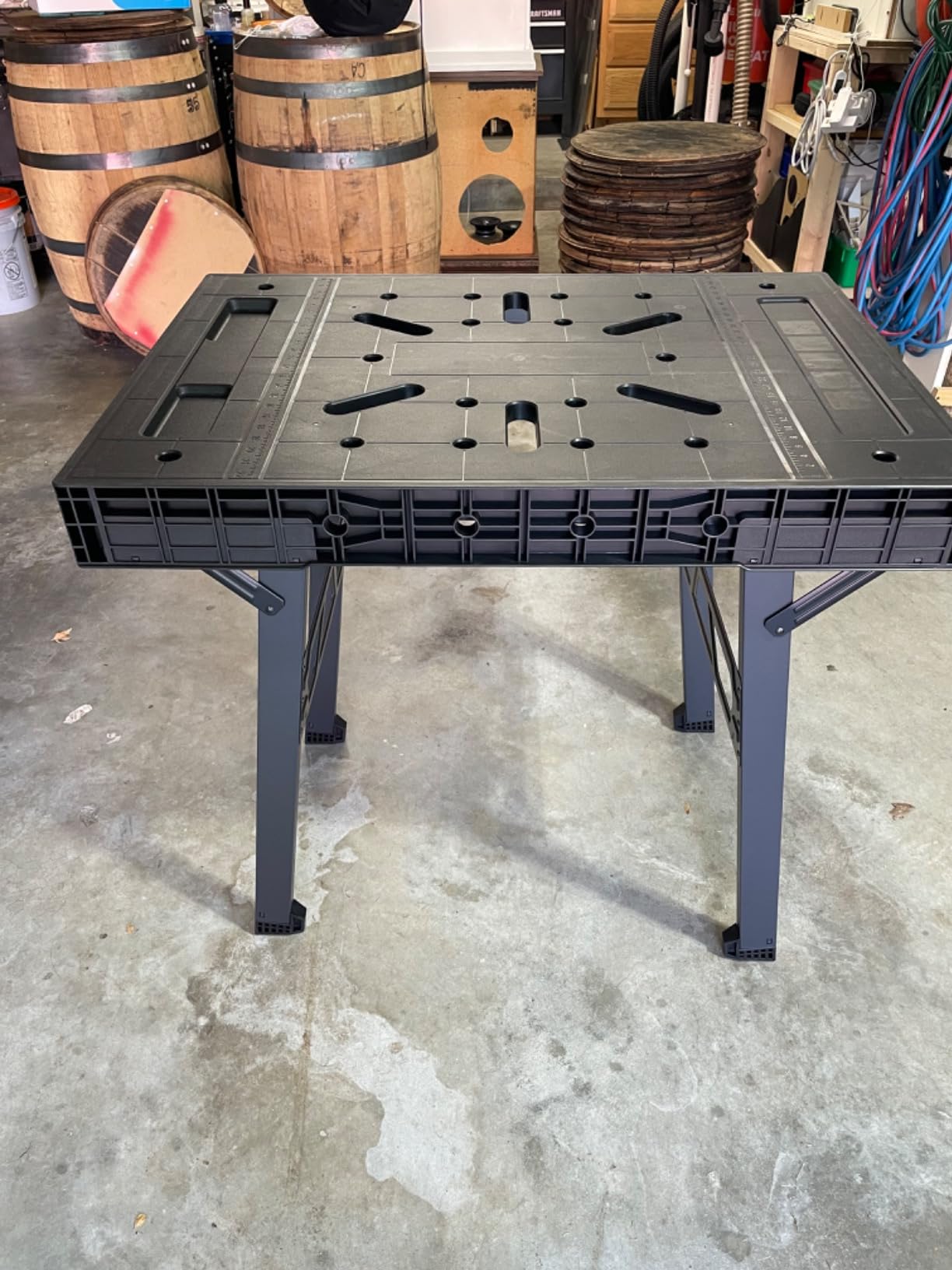 Portable Workbench, Folding Worktable, 1650lbs Capacity, Black customer photo 2