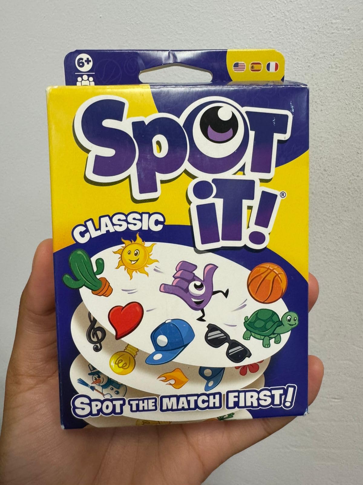 Asmodee Spot It! Classic Card Game (2024 Refresh) - Pocket Eco Edition, 5-in-1 Visual Perception Game for Quick Reflexes and Family Fun, Ages 6+, 2-8 Players, 10 Minute Playtime customer photo 1