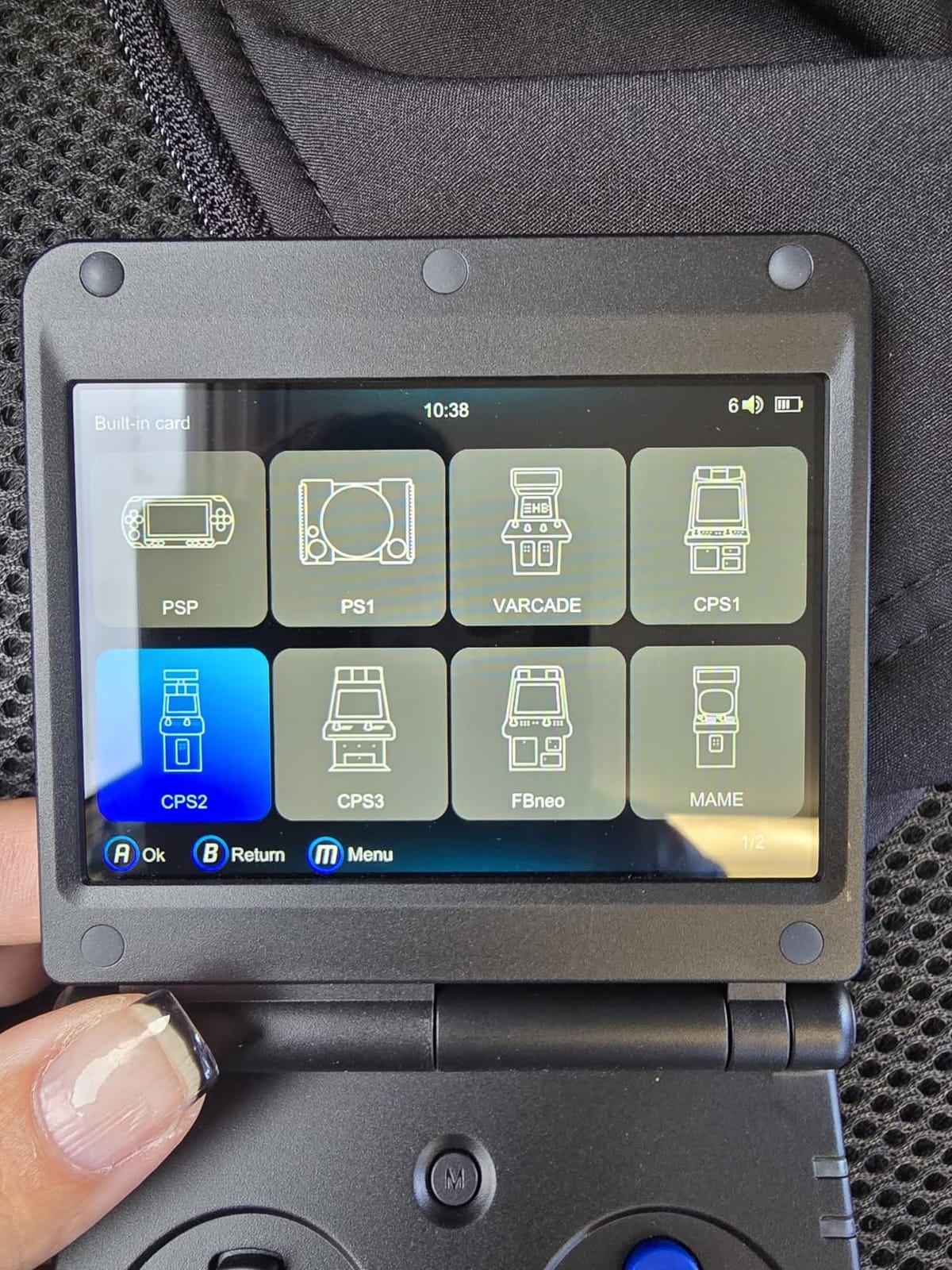 Anbernic RG35XXSP Flip Retro Handheld Game with 3.5 Inch IPS Screen Linux System Built-in 64G TF Card 5532 Games Support 5G WiFi Bluetooth TV Output(Gray) customer photo 2