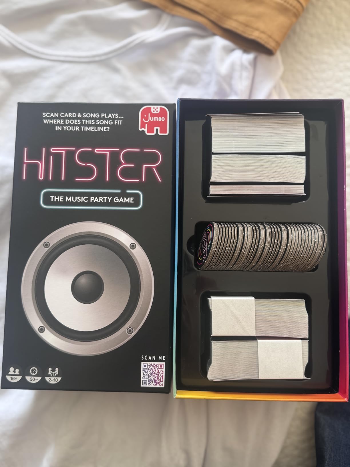 Jumbo Hitster - The Music Fun Party Quiz Card Game, 2-10 Players - 300 Plus Iconic Music Hits - Great for Adult and Family Game Night customer photo 2