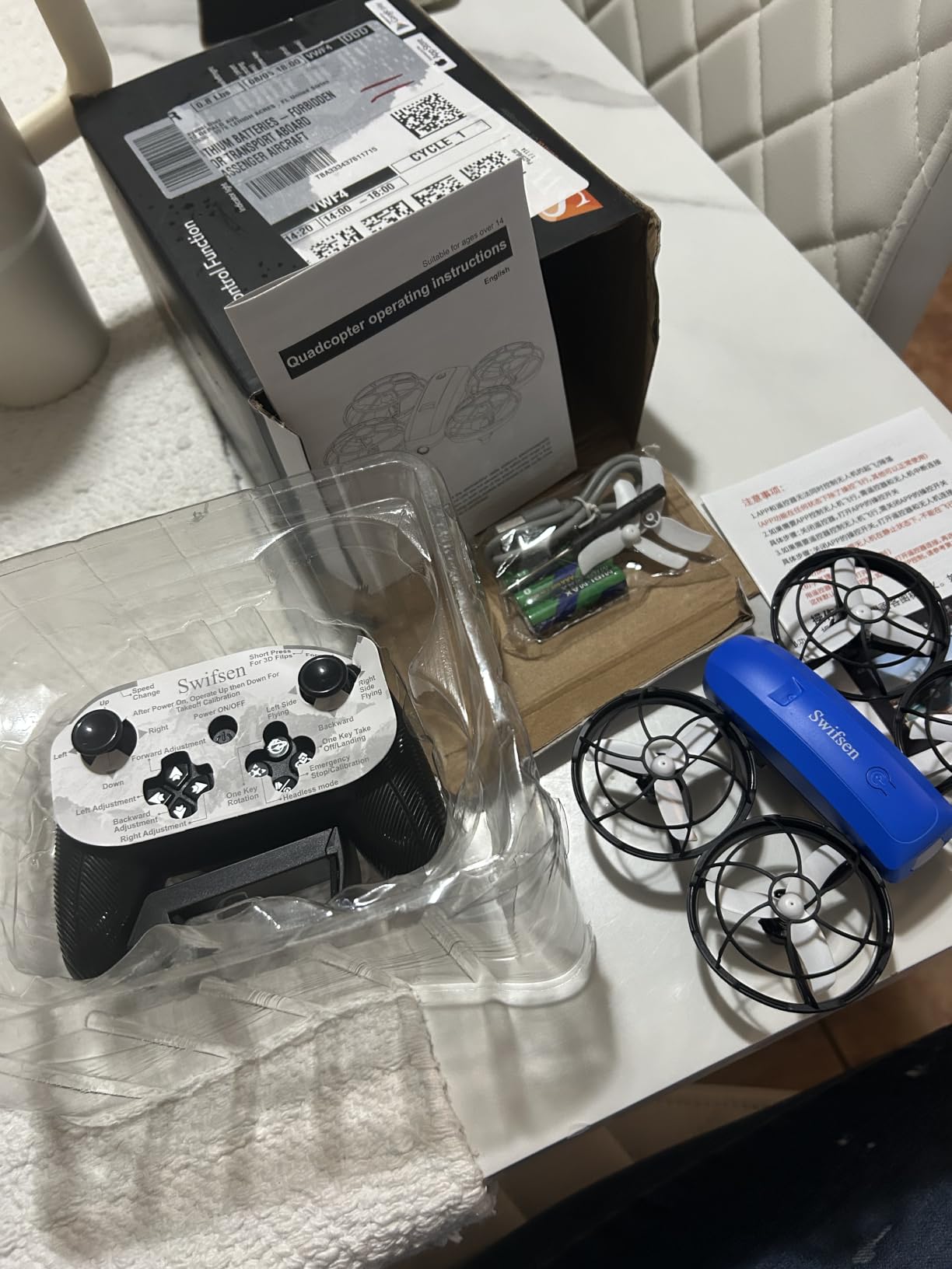 Swifsen Drone with Camera for Kids and Beginner,Birthday Gift Toy for Boys and Girl,Indoor Quadcopter Plane for Boy,Small Helicopter with Auto Hovering, 3D Flips, Headless Mode,2 Batteries customer photo 2