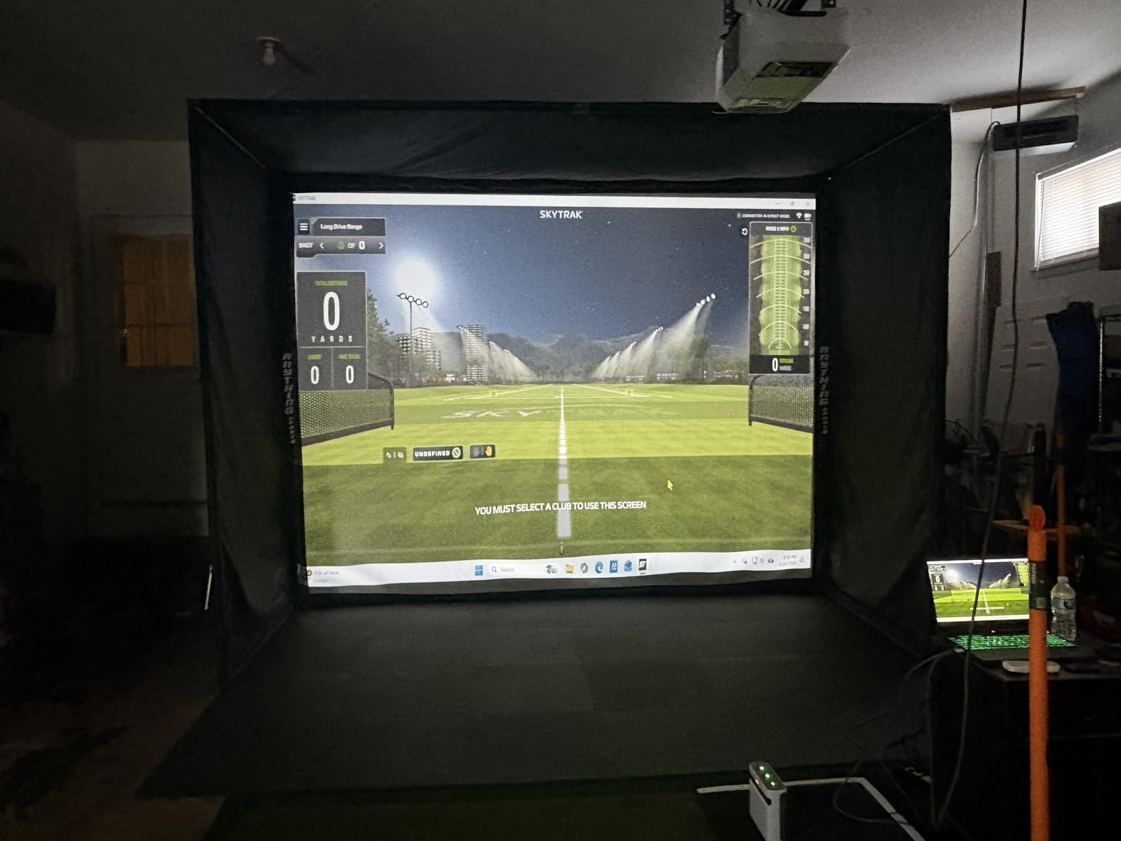 Complete Golf Simulator Enclosure Package – 4K-Ready Impact Screen with Blackout Cage, Projector Mount, Frame Poles, Side Shank Nets | Indoor & Garage Practice | Easy Setup | 12-Month Warranty customer photo 1