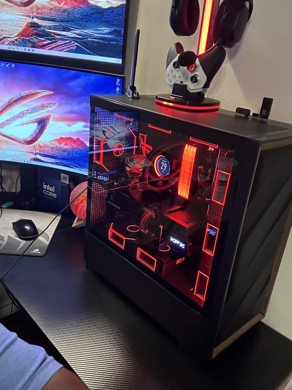 Antec Flux Wood Mid-Tower E-ATX PC Case, 5 PWM Fans Included, Black customer photo 2