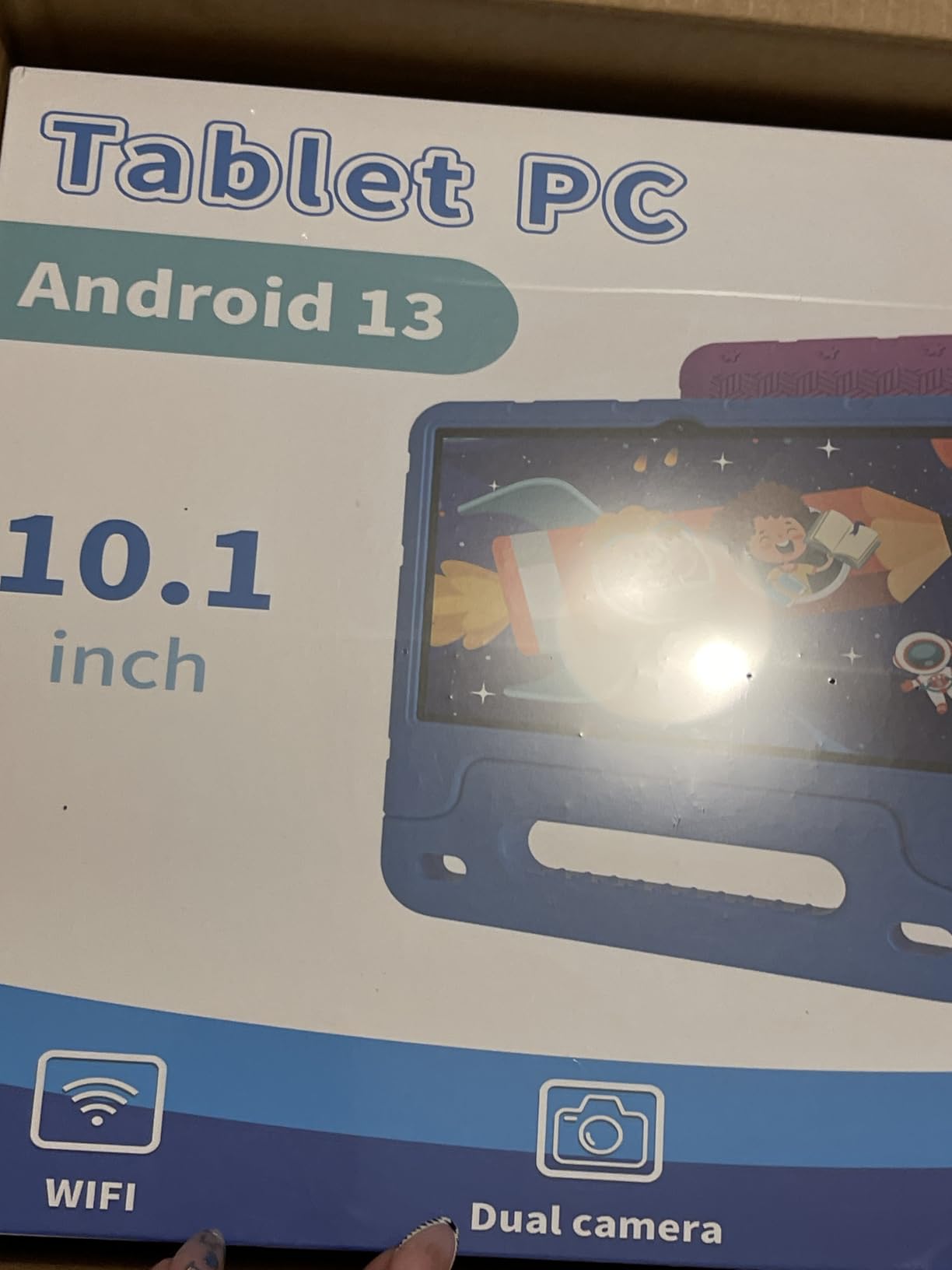 EDDBNi Kids Tablet Android 15 Tablet 10 inch Kids Tablets with Case Quad Core 64GB Dual Camera Parental Controls 2.4G WiFi Educational Tablets customer photo 2