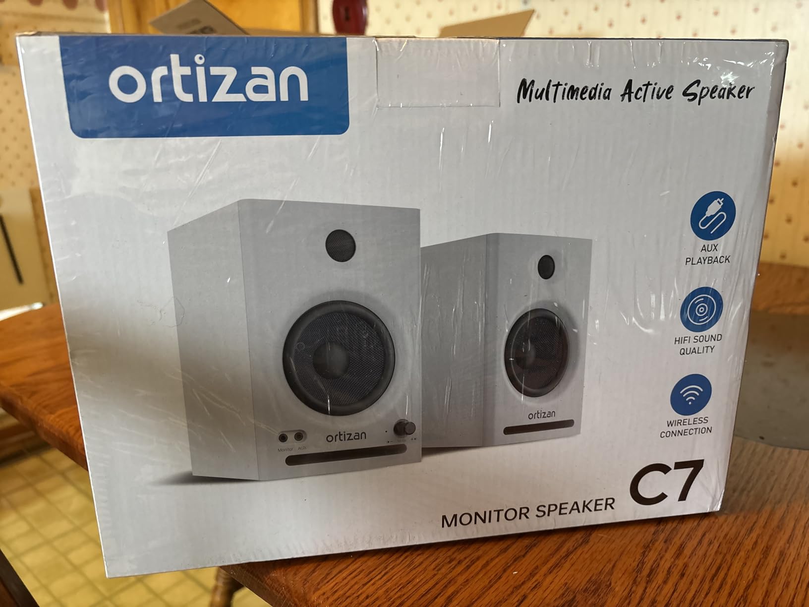 Ortizan C7 Powered Studio Monitors Pair with Bluetooth 5.3, White customer photo 2