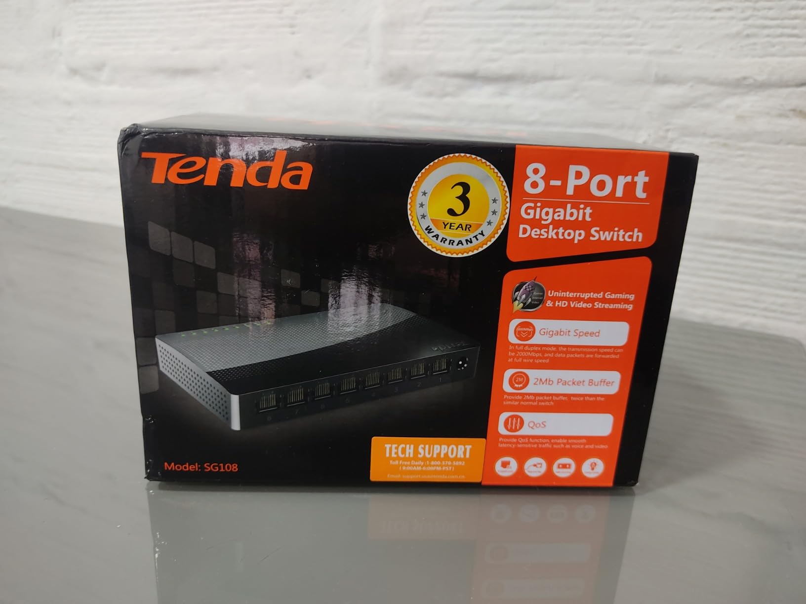 Tenda 8 Port 2.5G Ethernet Switch, Multi-Gigabit 2.5Gb Ethernet Splitter customer photo 1