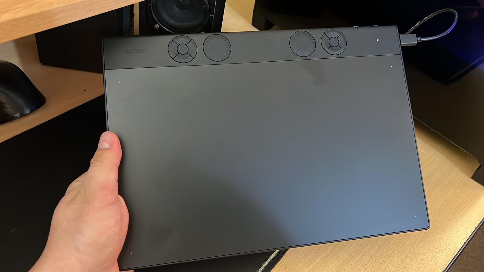 Wacom Intuos Pro Medium, Bluetooth Graphic Drawing Tablet with ProPen 3 | Premium professional pen tablet with ExpressKeys & Dials for shortcuts; ideal for animation, photo, video & 3D pros customer photo 2
