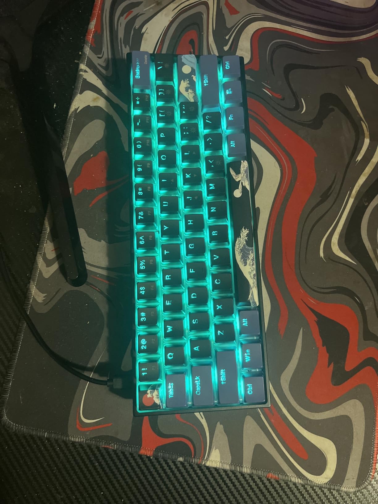 Womier 60% Percent Keyboard Gaming, Creamy Mechanical Wired Keyboard Anime customer photo 1