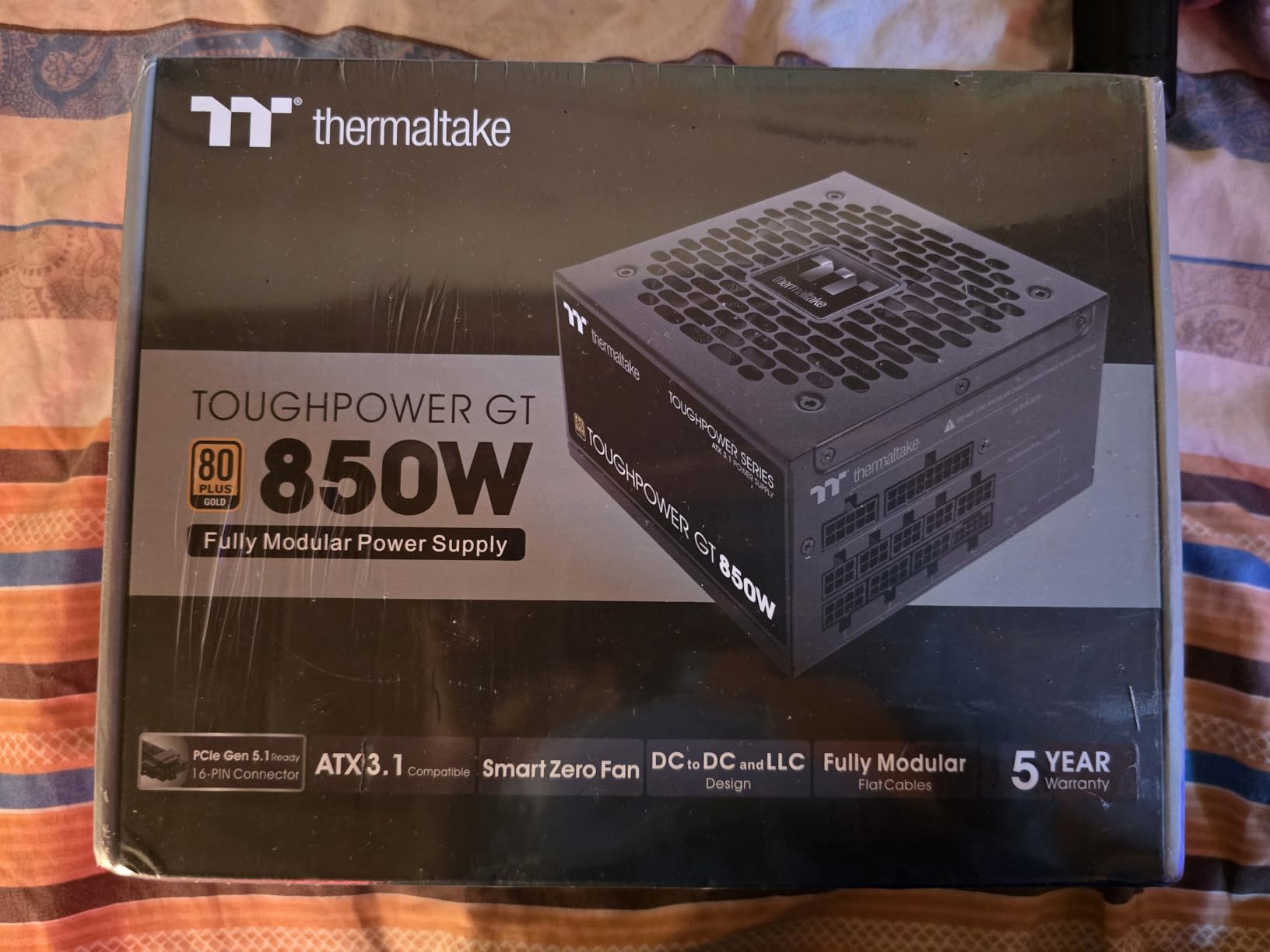Thermaltake Toughpower GT 850W ATX 3.1 Standard Power Supply; 80 Plus Gold Efficiency; Smart Zero Fan; Native 450W PCIe 5.1 Connector; PS-TPT-0850FNFAGU-3; 5 Year Warranty customer photo 2