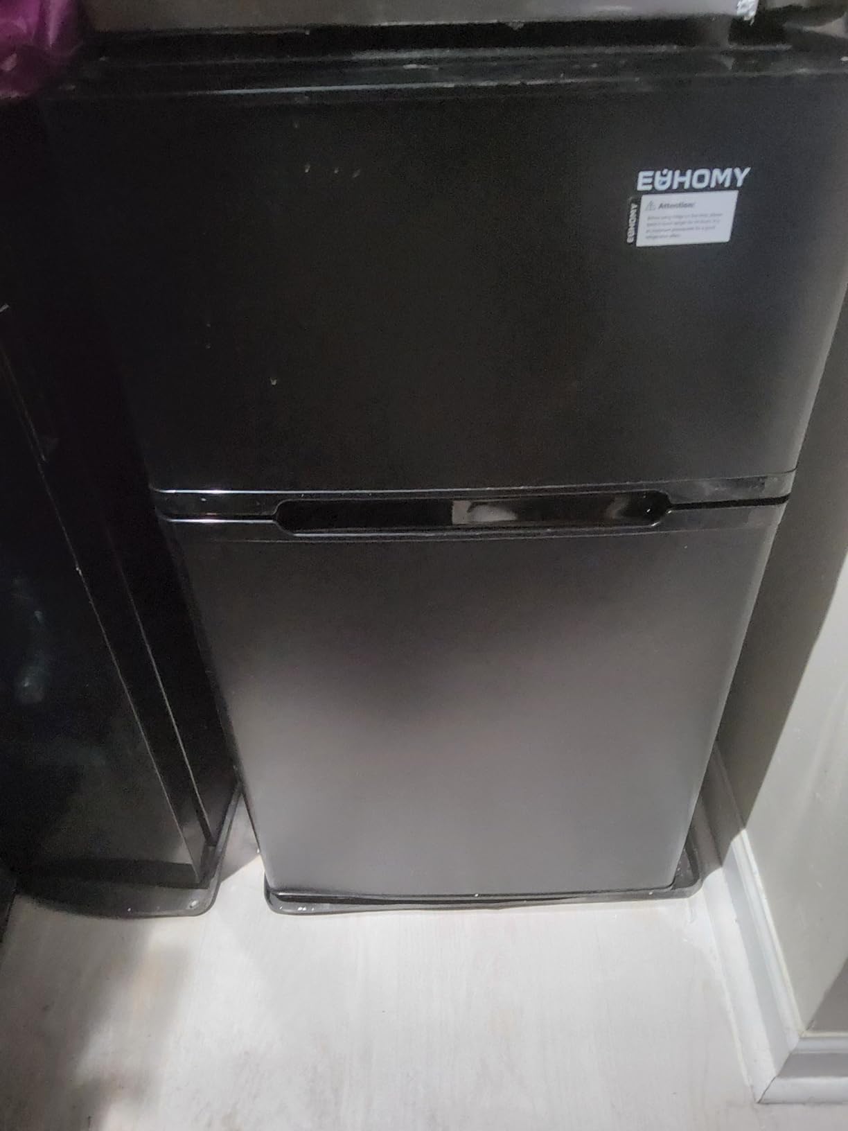 EUHOMY 4.5 Cu.Ft Mini Fridge with Freezer, 2 Door Mini Refrigerator, Silver customer photo 1